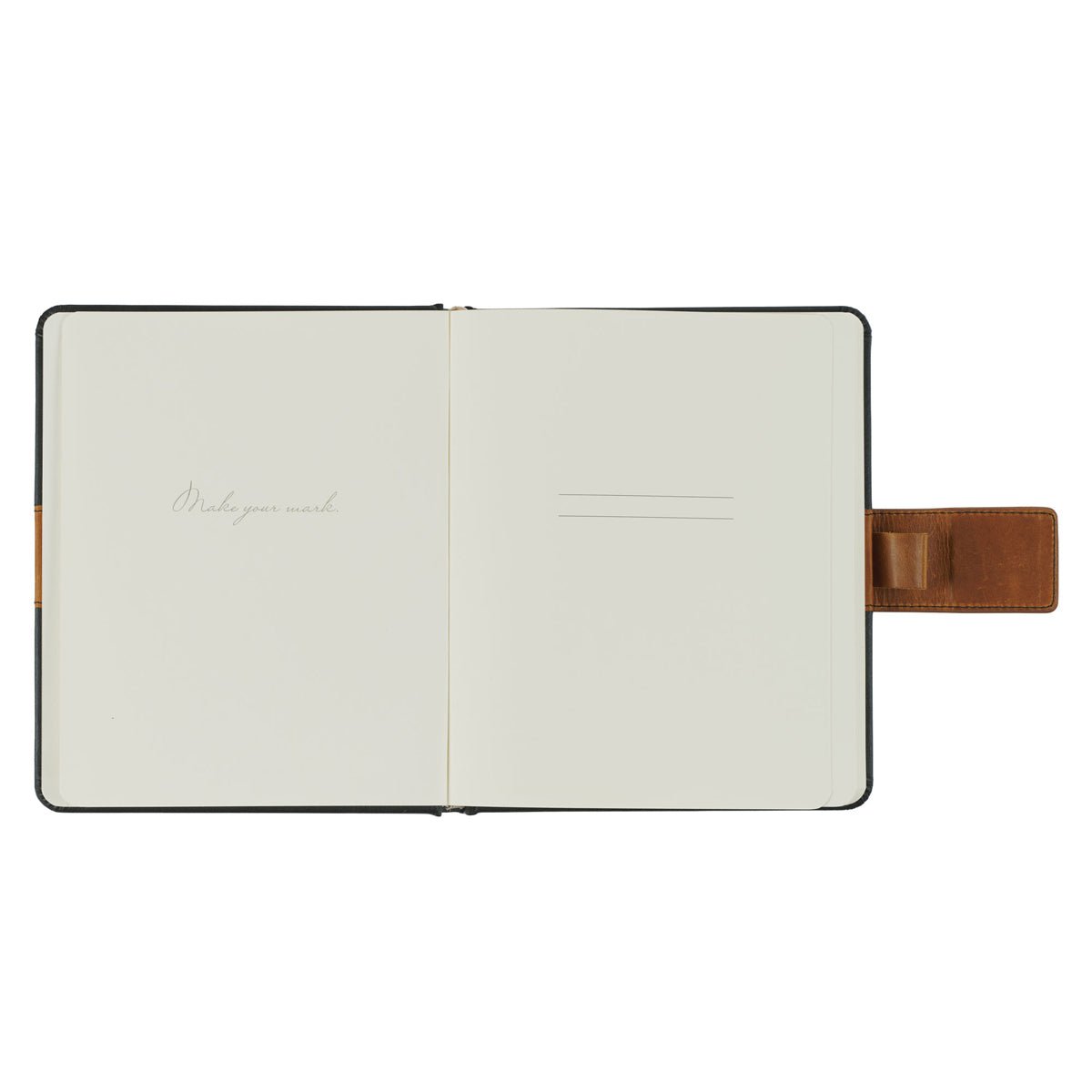 Leatherpress Slate Black and Chai Tan Genuine African Leather Sketch Book