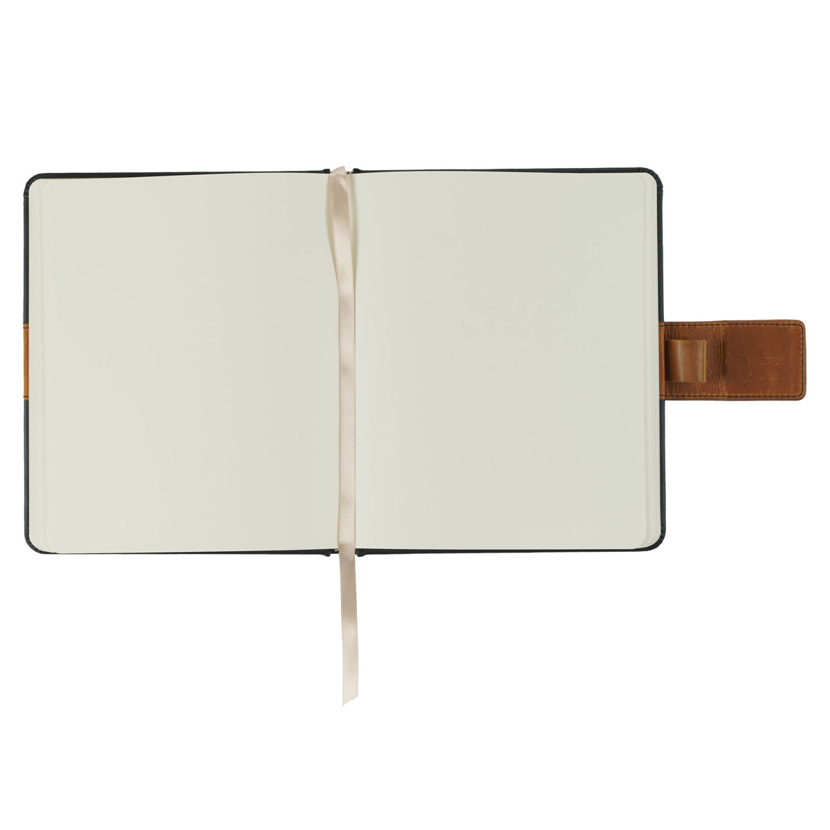 Leatherpress Slate Black and Chai Tan Genuine African Leather Sketch Book