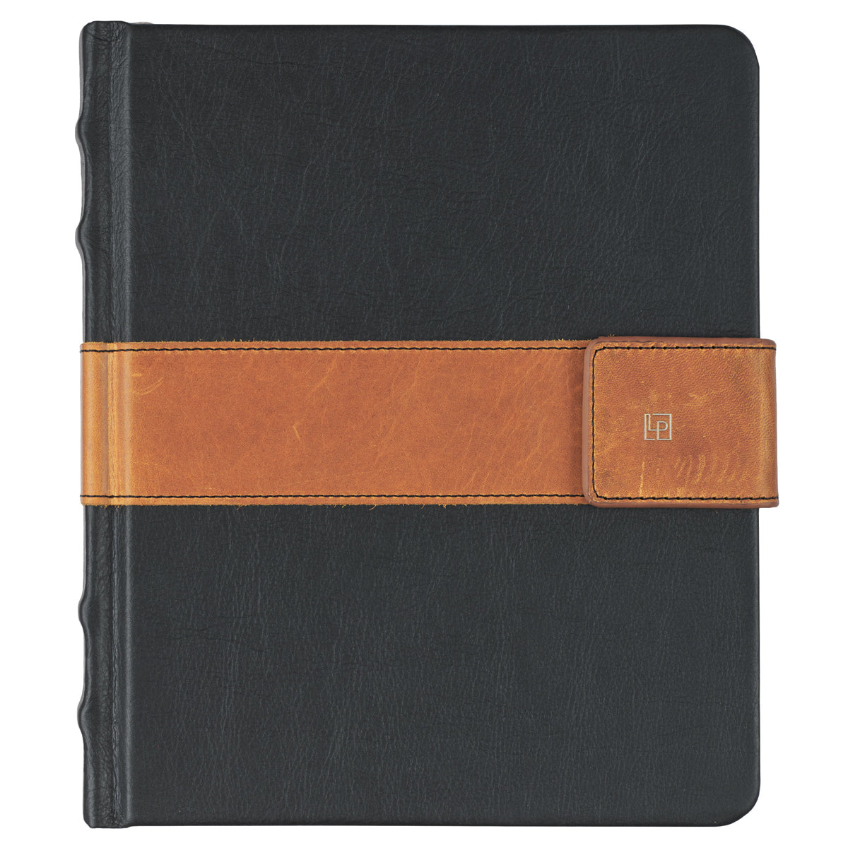 Leatherpress Slate Black and Chai Tan Genuine African Leather Sketch Book