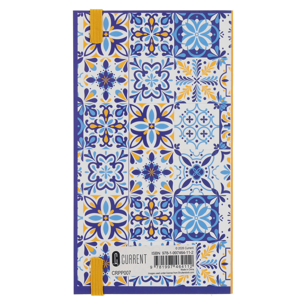 2027 Pocket Diary - Daily Planner - Blue Tiles - Paperback