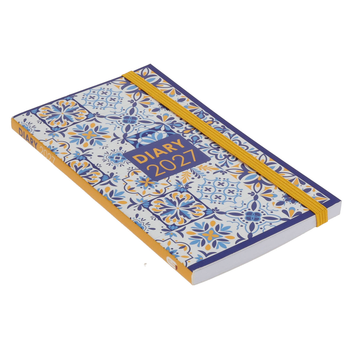 2027 Pocket Diary - Daily Planner - Blue Tiles - Paperback