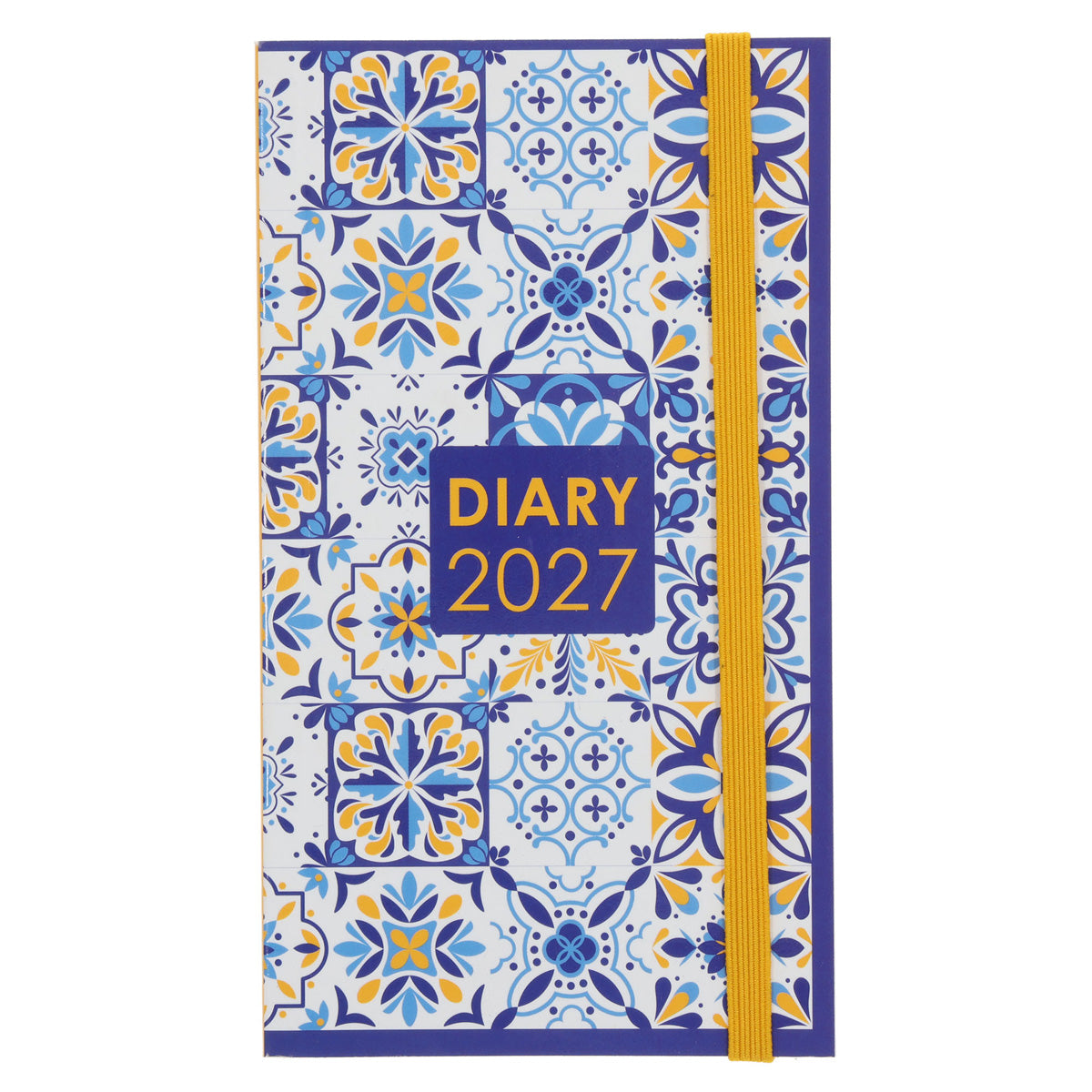 2027 Pocket Diary - Daily Planner - Blue Tiles - Paperback