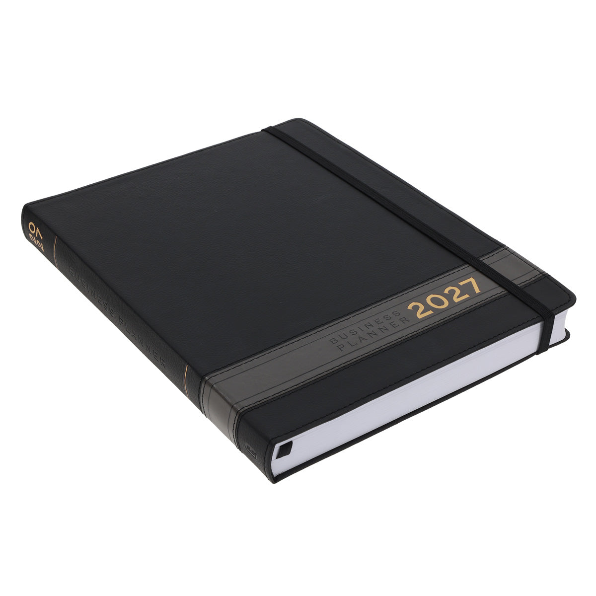 2027 A4 Business Diary - Daily Planner - Axis - Black - Imitation Leather