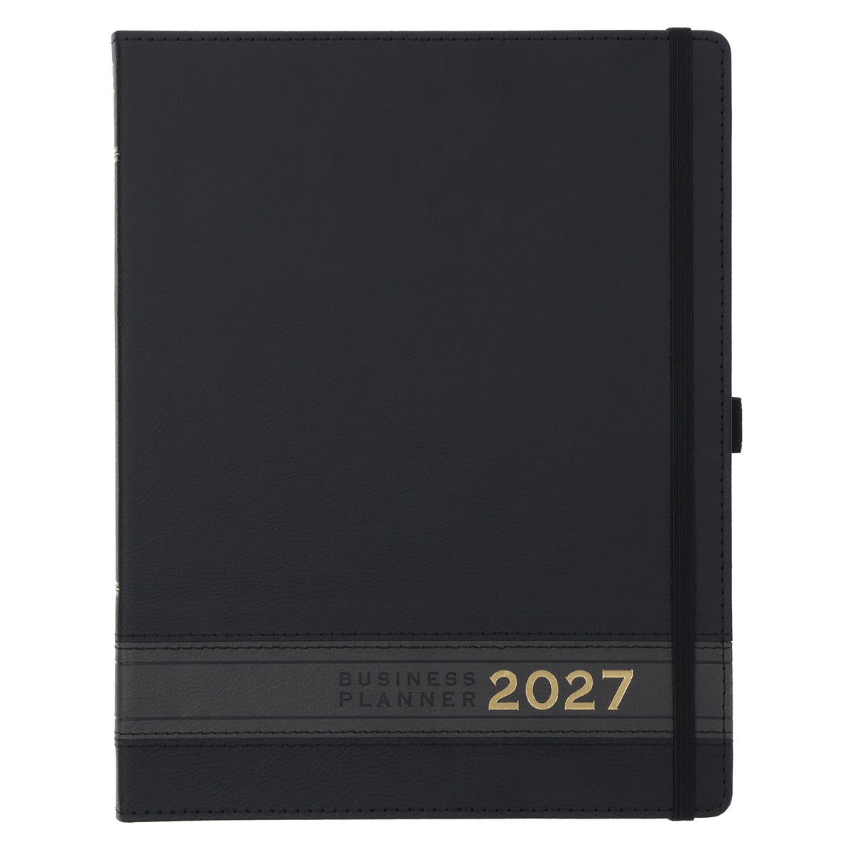 2027 A4 Business Diary - Daily Planner - Axis - Black - Imitation Leather