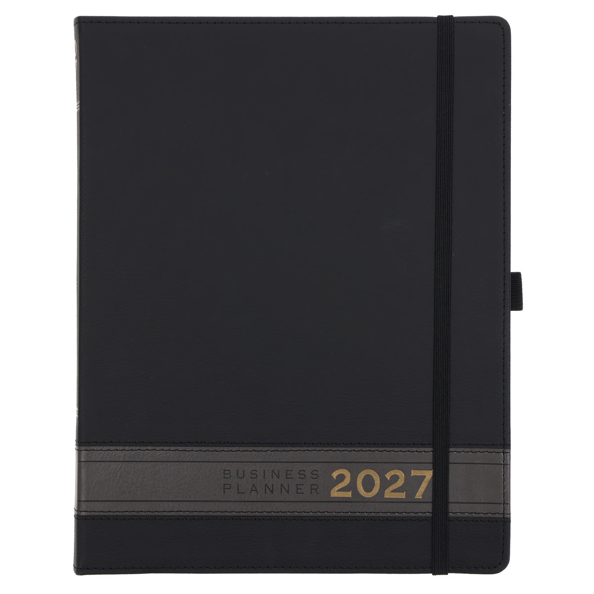 2027 A4 Business Diary - Daily Planner - Axis - Black - Imitation Leather