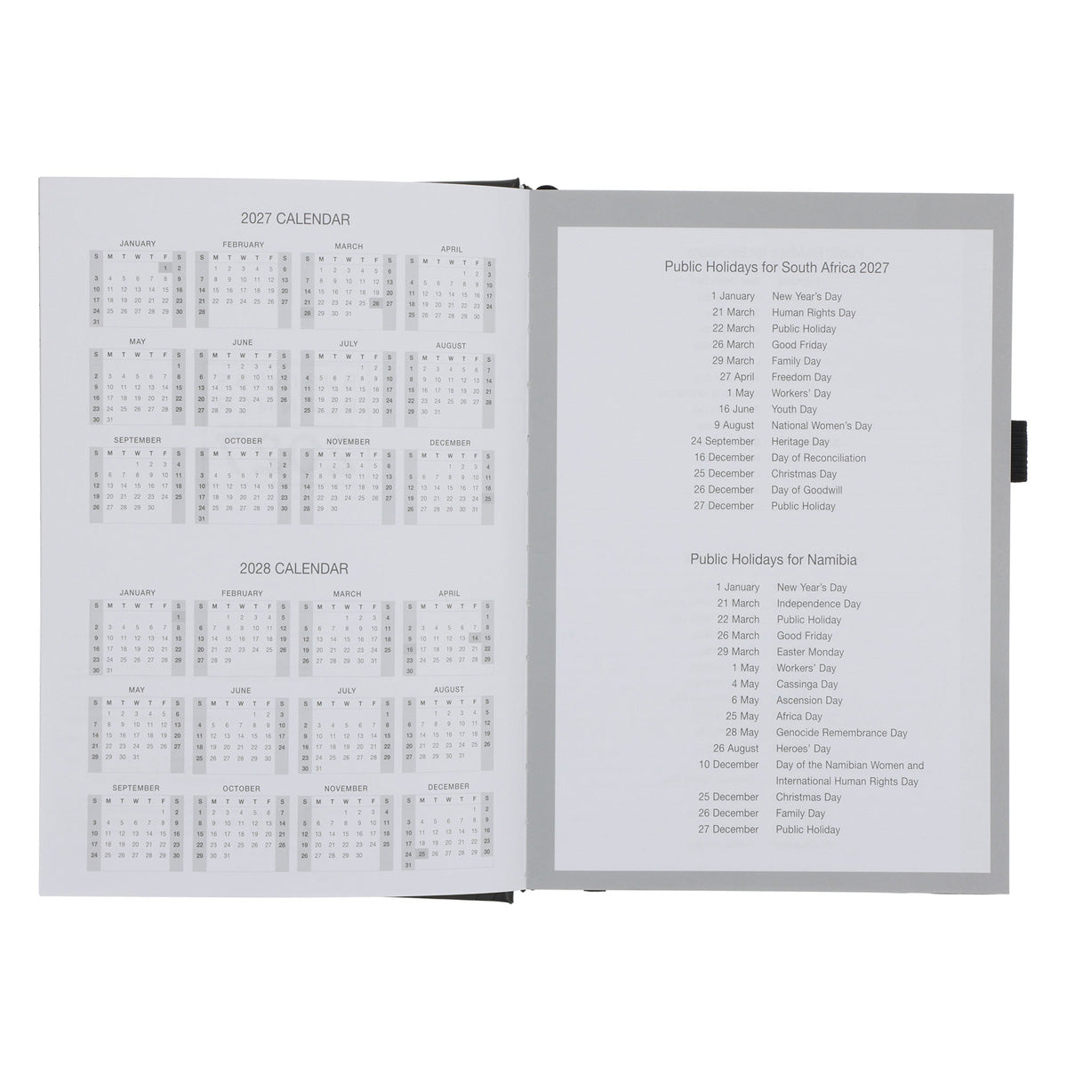 2027 A5 Business Diary - Daily Planner - Axis - Matte - Hardcover