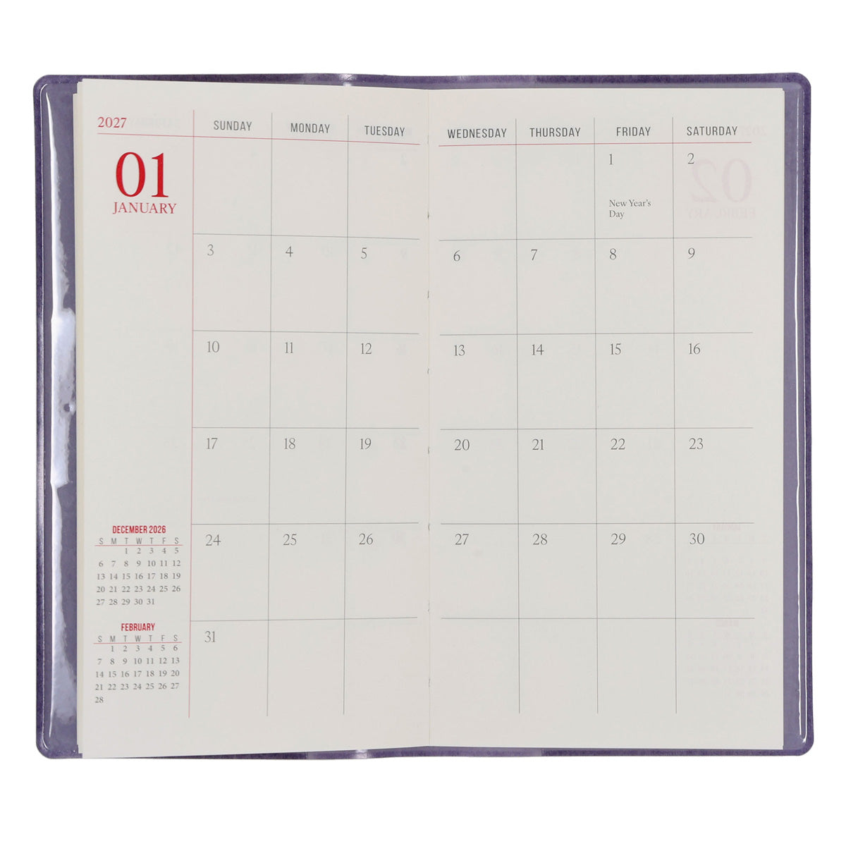 2027 Diary - 18-Month Planner and Notebook - Periwinkle - Imitation Leather