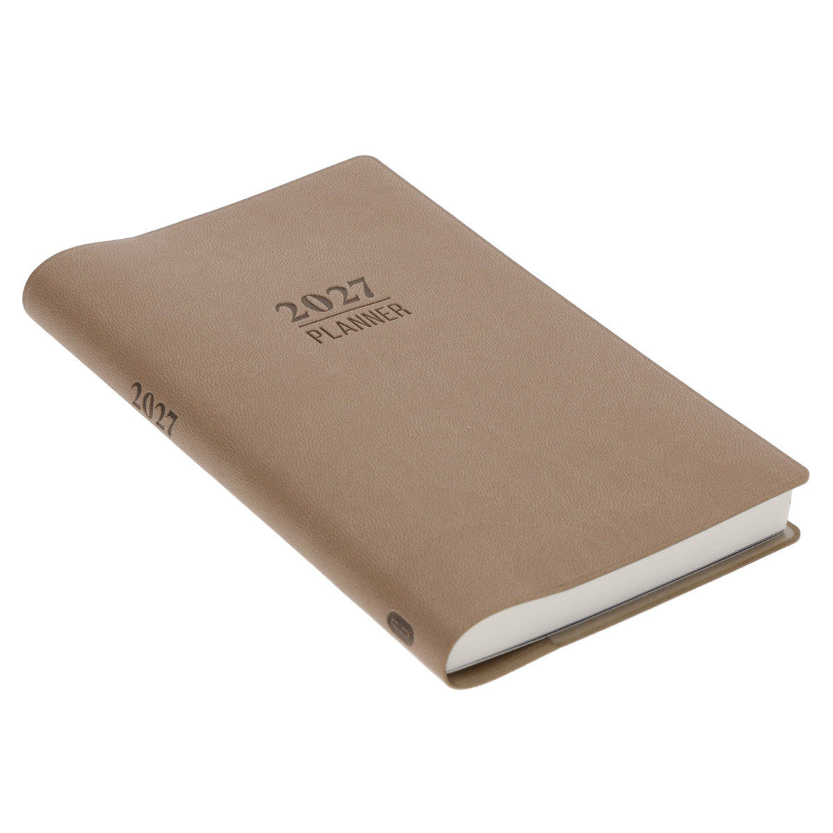 2027 Diary - 18-Month Planner and Notebook - French Beige - Imitation Leather