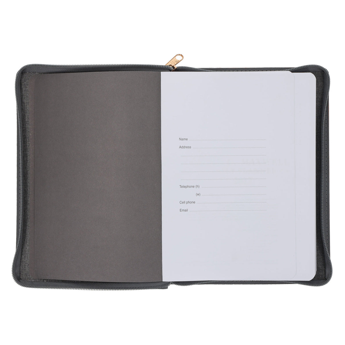 2027 John Maxwell A5 Diary - Daily Planner Grey - Imitation Leather with Zip