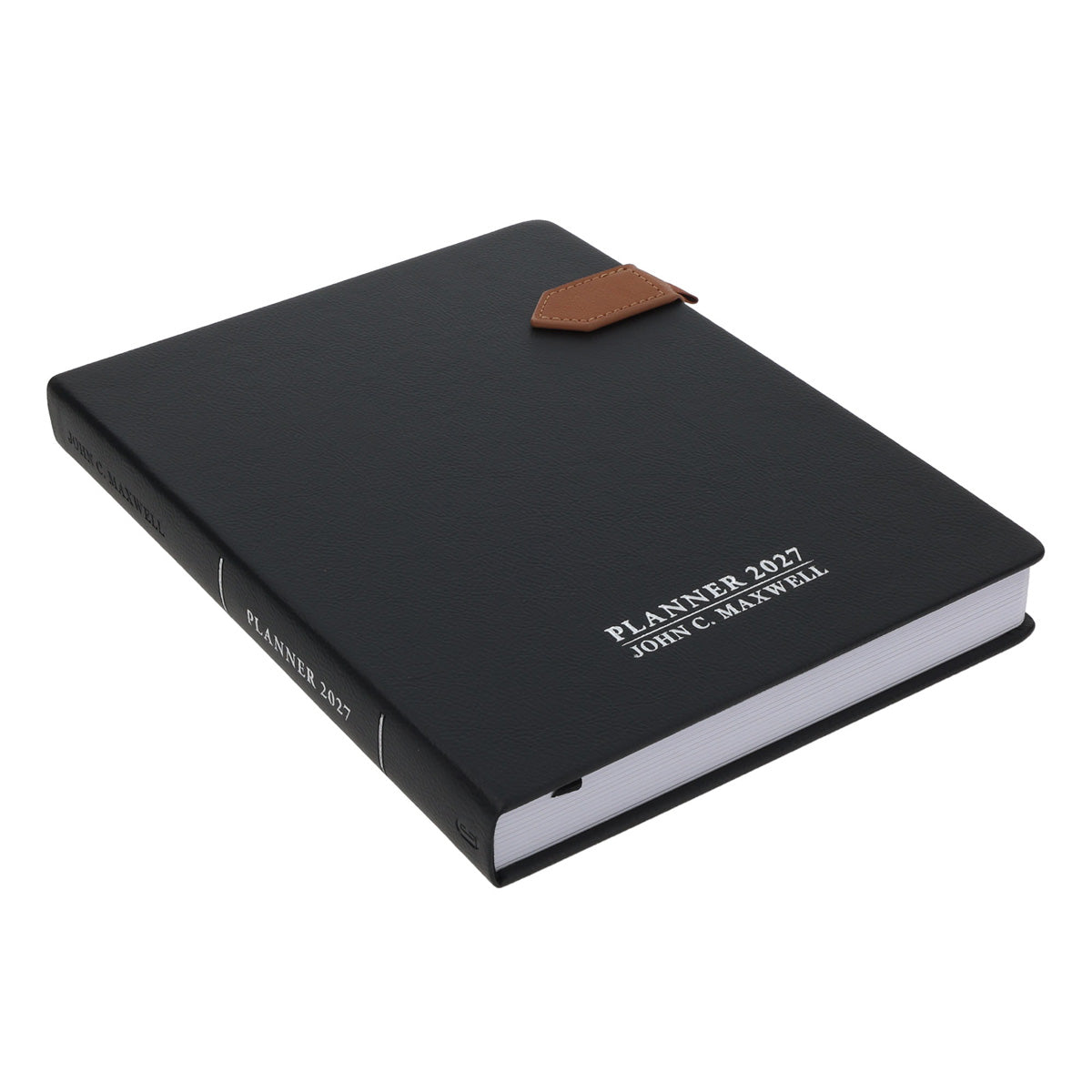 2027 John Maxwell A4 Diary - Daily Planner - Black - Imitation Leather