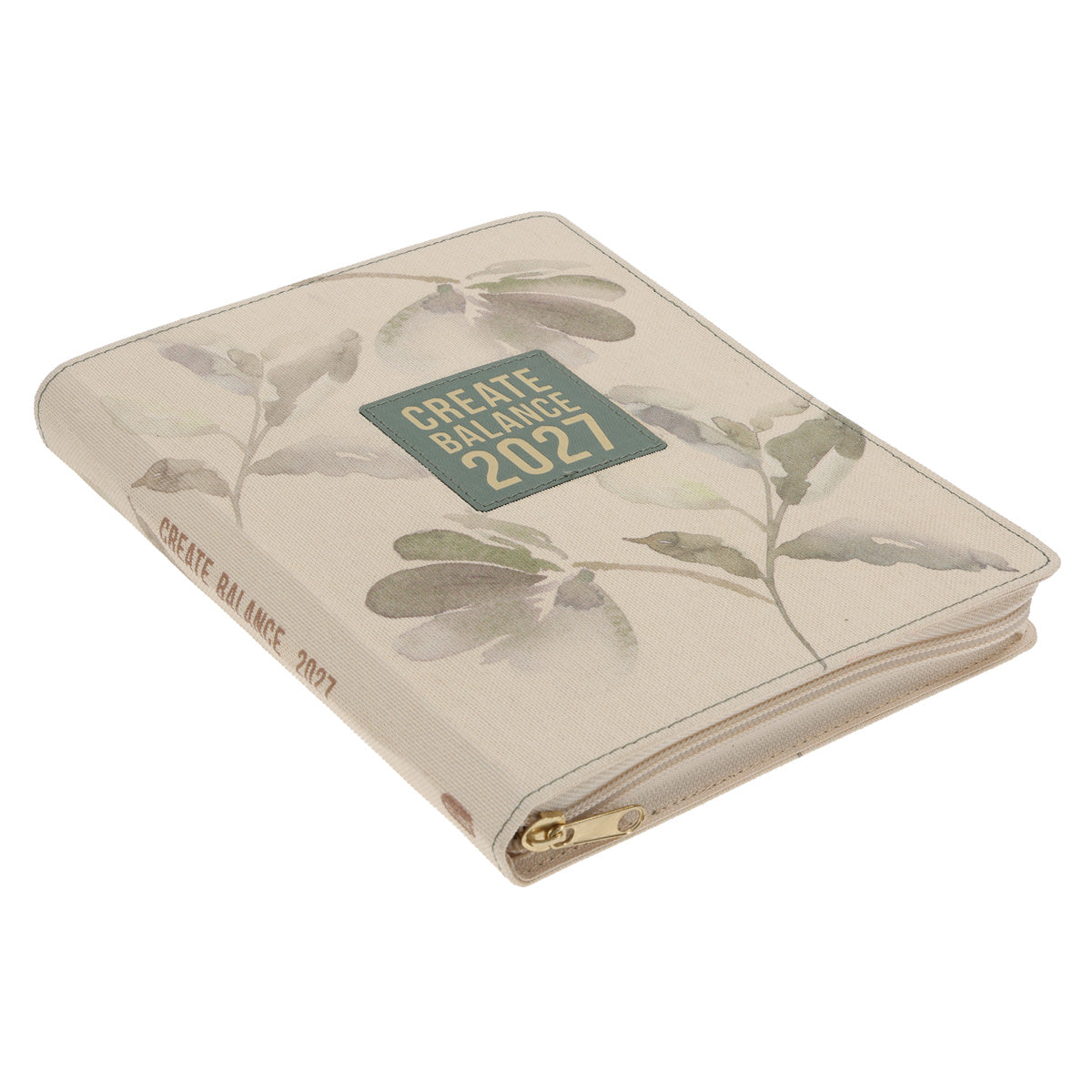 2027 Diary - Daily Planner for Women - Create Balance - Imitation Leather with Zip