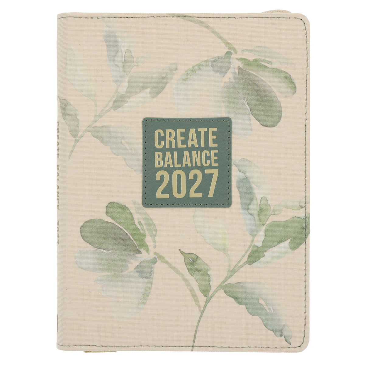 2027 Diary - Daily Planner for Women - Create Balance - Imitation Leather with Zip