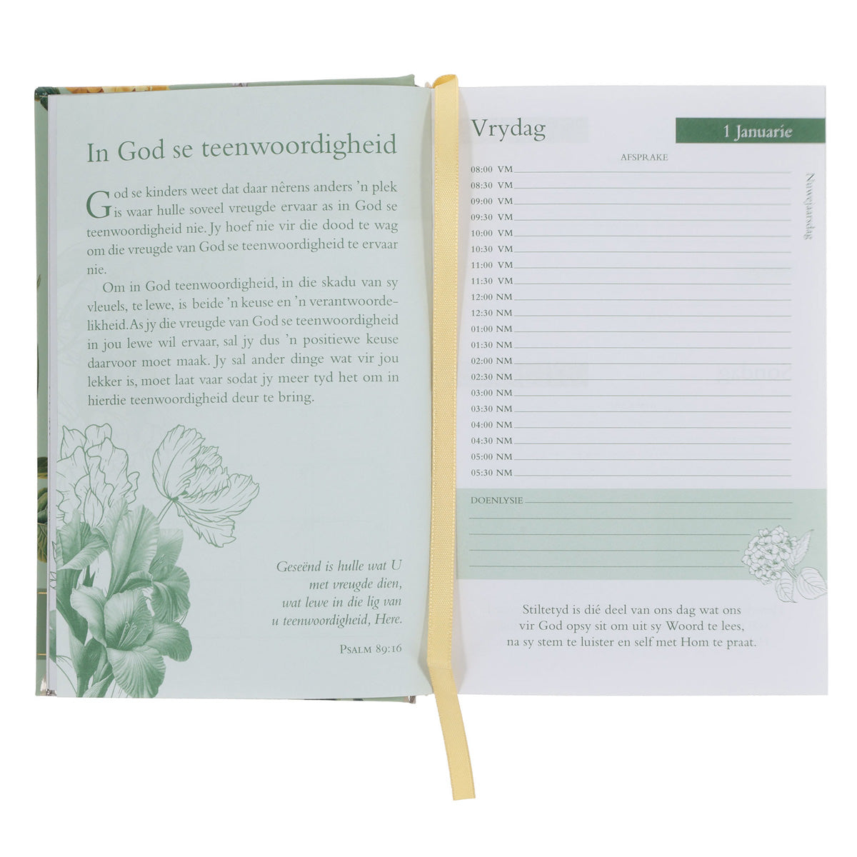 2027 Nina Smit Dagboek - Dagbeplanner Groen en Geel - Hardeband