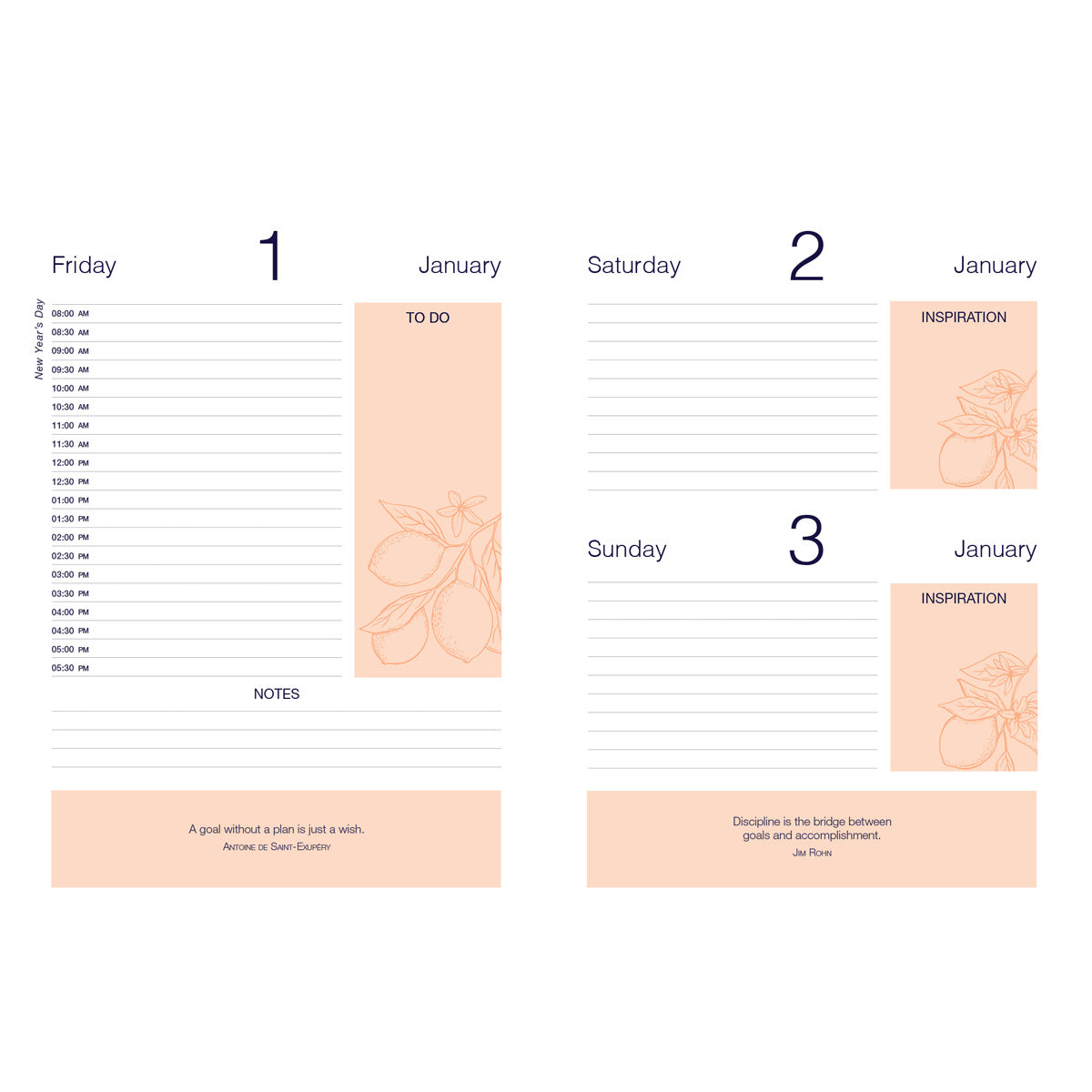 2027 Diary - Daily Planner - Lifestyle for Women - Moroccan Tiles - Hardcover