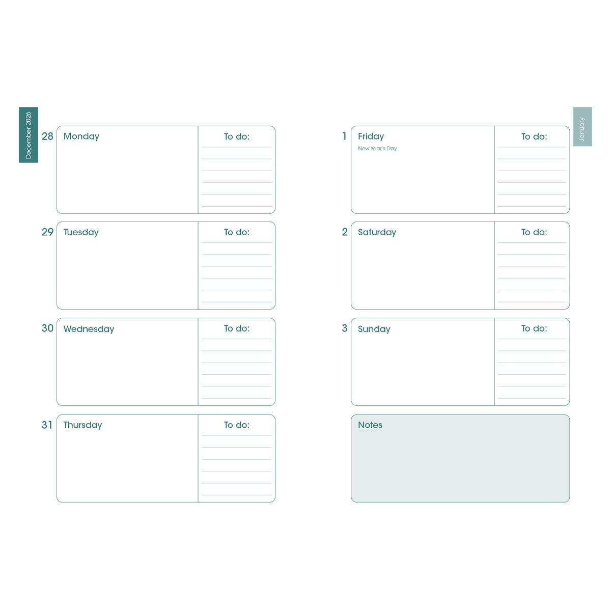 2027 Diary - Daily Planner - Inspirational - Aspire to Inspire - Wirebound
