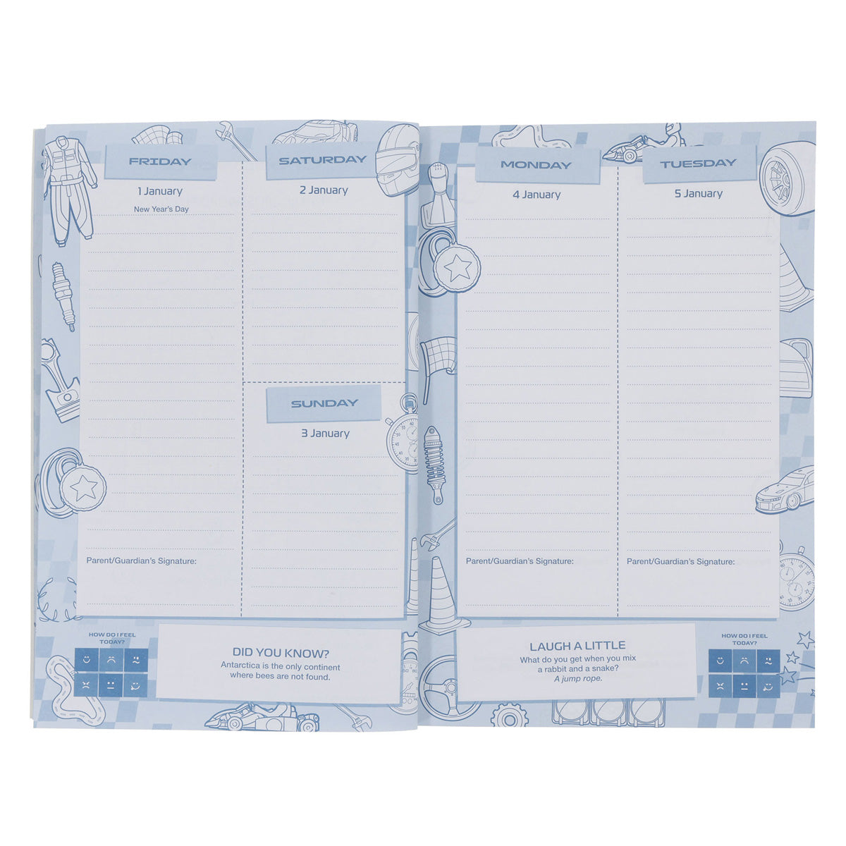 2027 School Diary - Daily Planner for Boys - Paperback