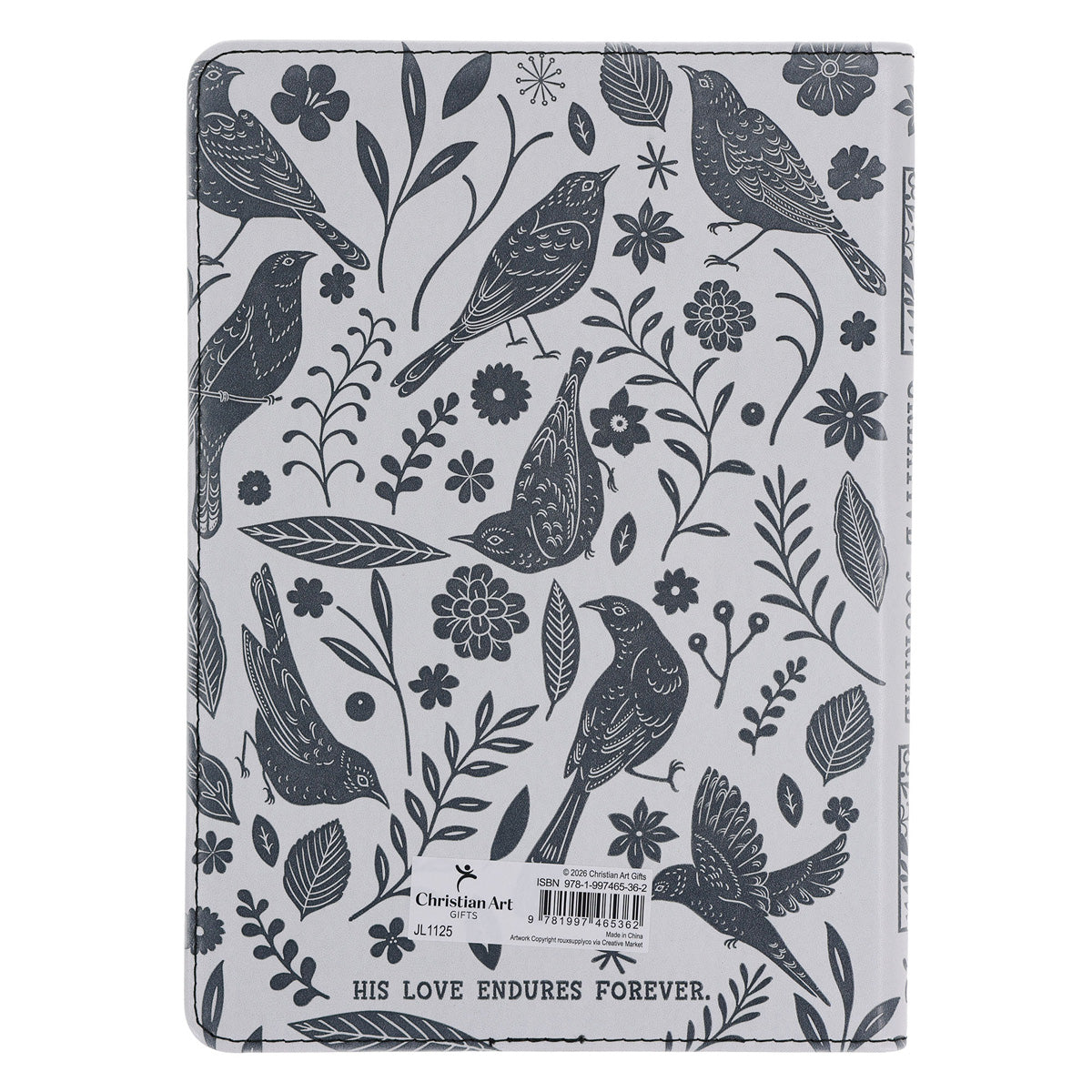 Give Thanks to the Lord for He Is Good Faux Leather Creative Journal