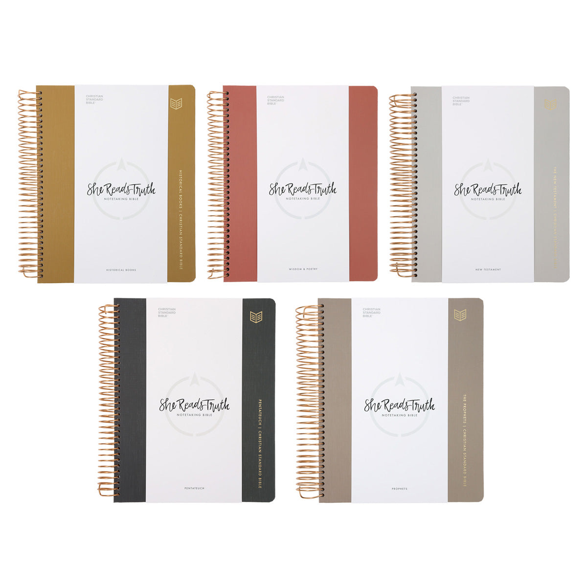 CSB Spiral-Bound Hardcover She Reads Truth Five-Volume Set Notetaking Bible