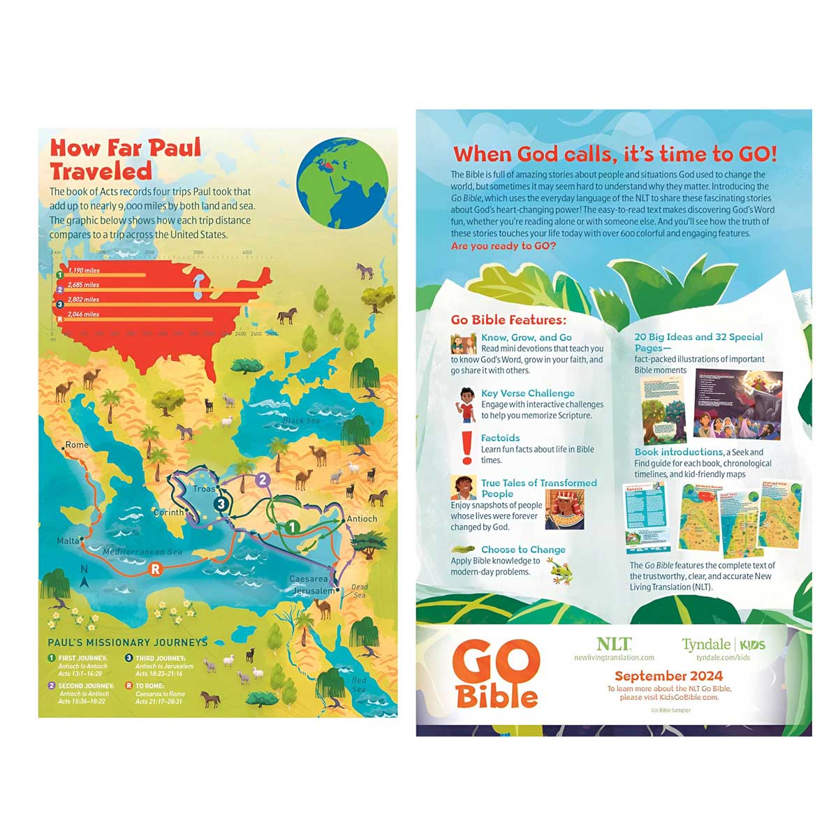 NLT Blue Mountains Imitation Leather Go Bible for Kids