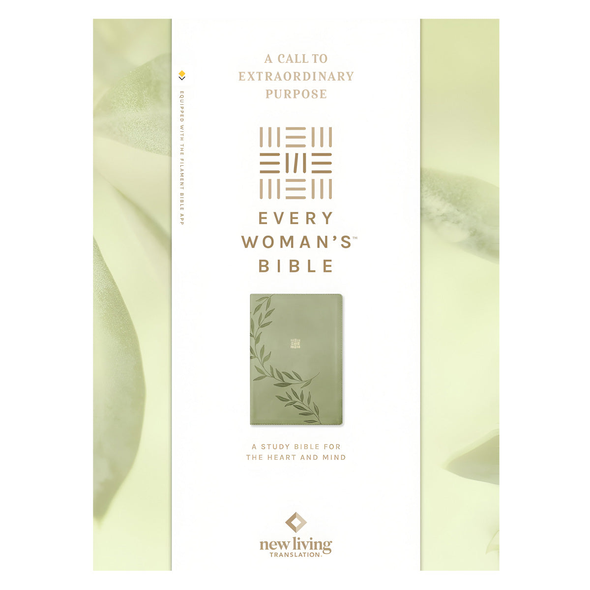 NLT Olive Branch Green Imitation Leather Filament Every Woman’s Bible