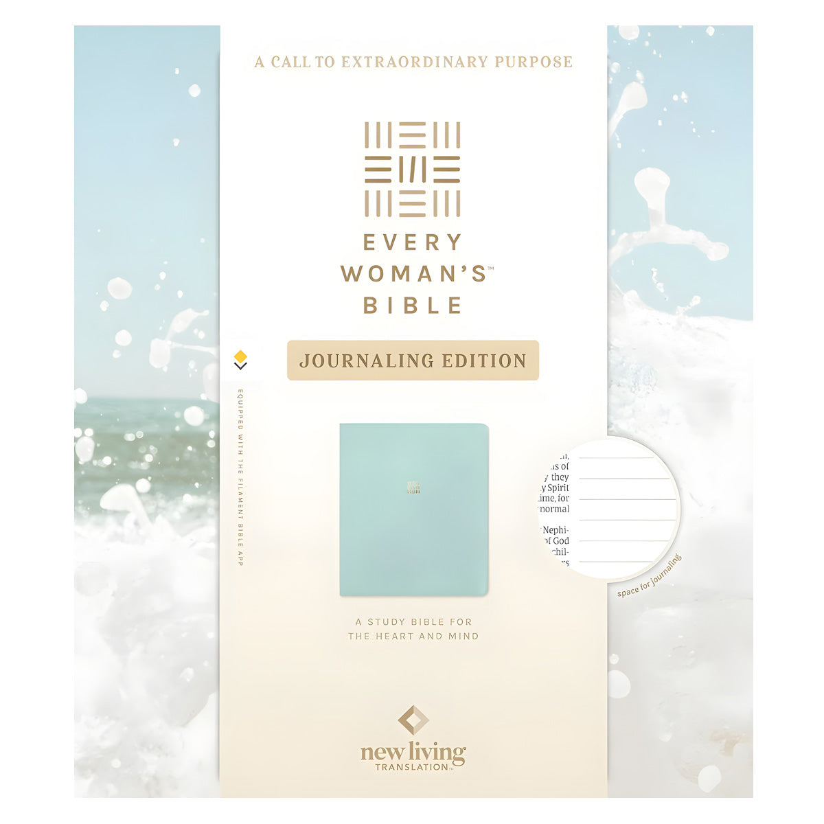 NLT Seafoam Hardcover Filament Enabled Every Woman's Journaling Edition Bible Red Letter
