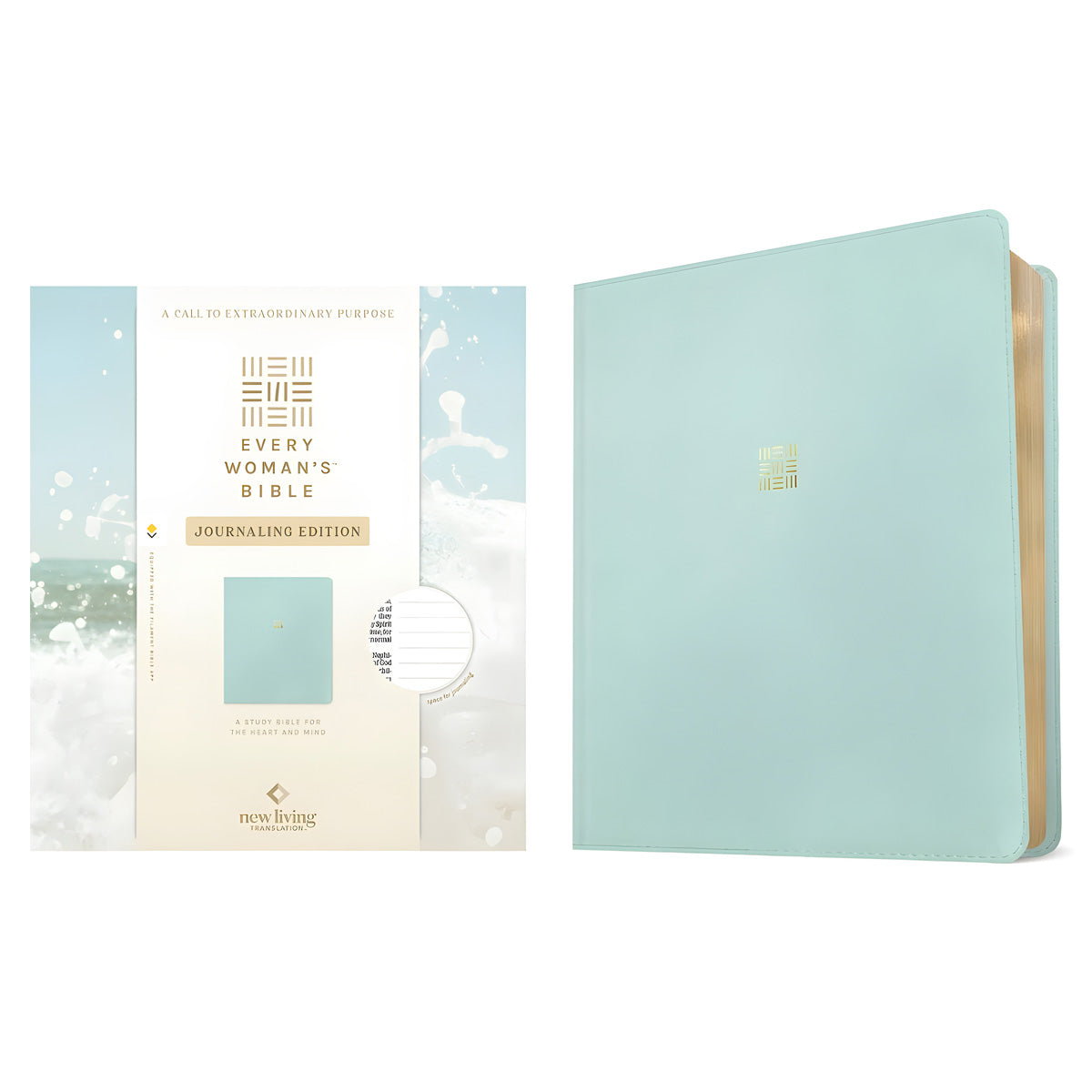 NLT Seafoam Hardcover Filament Enabled Every Woman's Journaling Edition Bible Red Letter