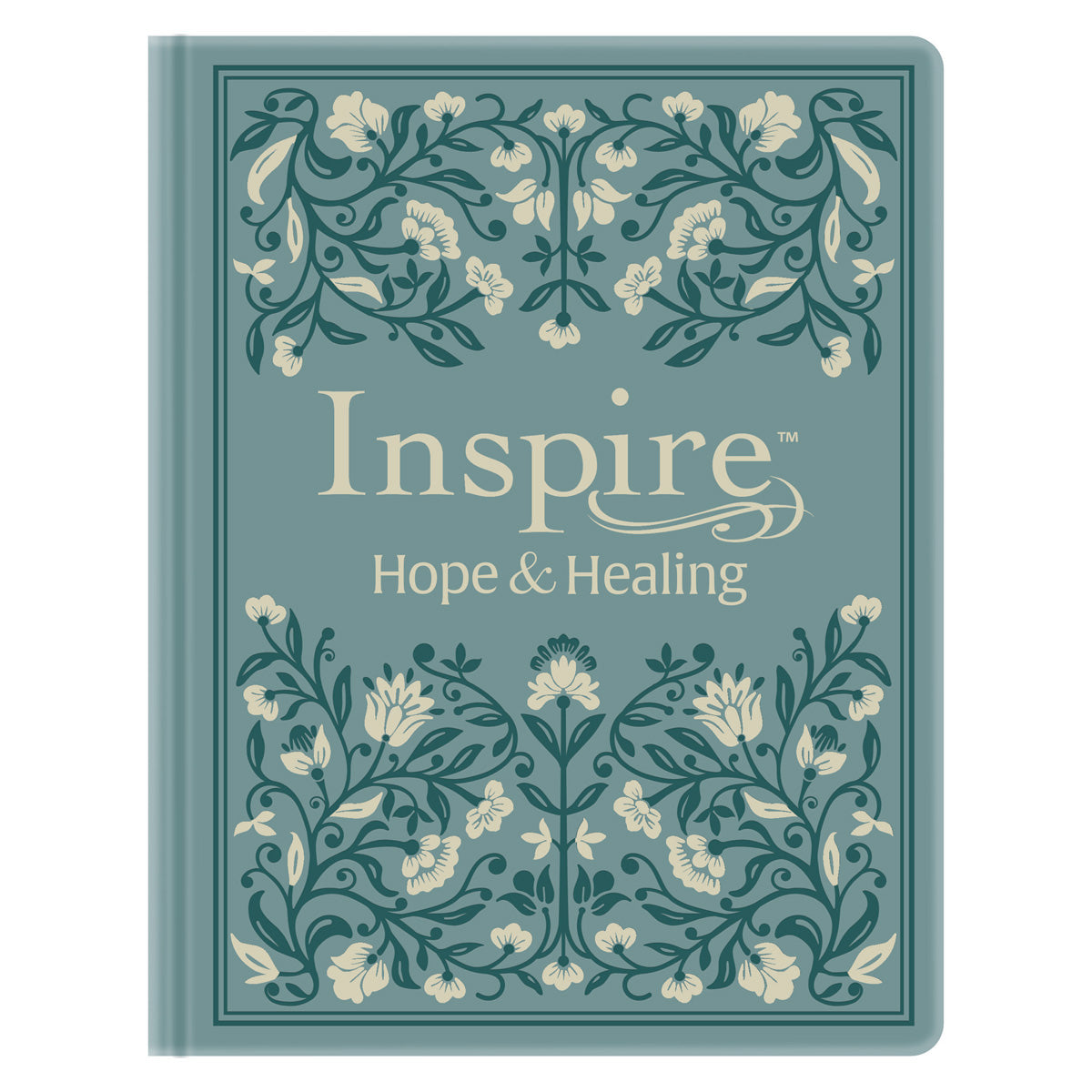 NLT Inspire Hope & Healing Filament Bible, Hardcover Faux Leather, Dusty Teal