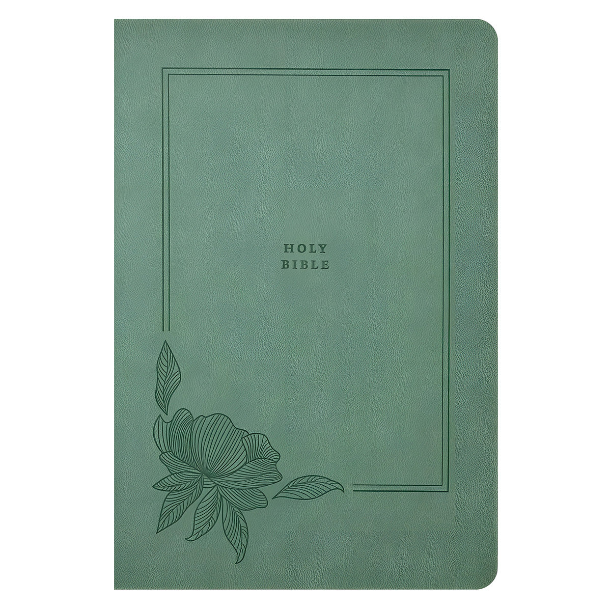 NLT Filament Premium Value Thinline Bible Large Print Imitation Leather Morning Bloom Sage Green