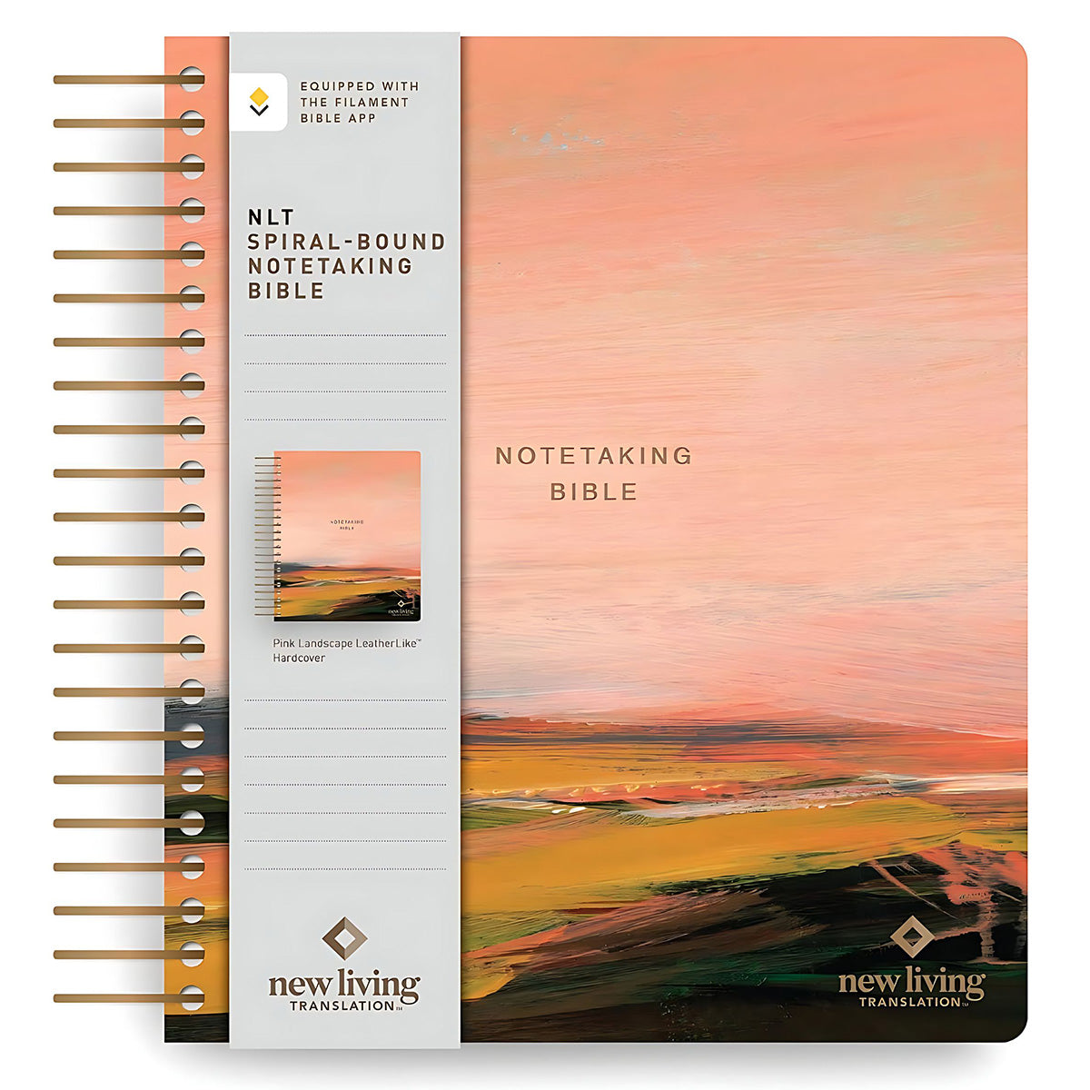 NLT Filament Notetaking Bible, Spiral-Bound, Forest Pink Landscape