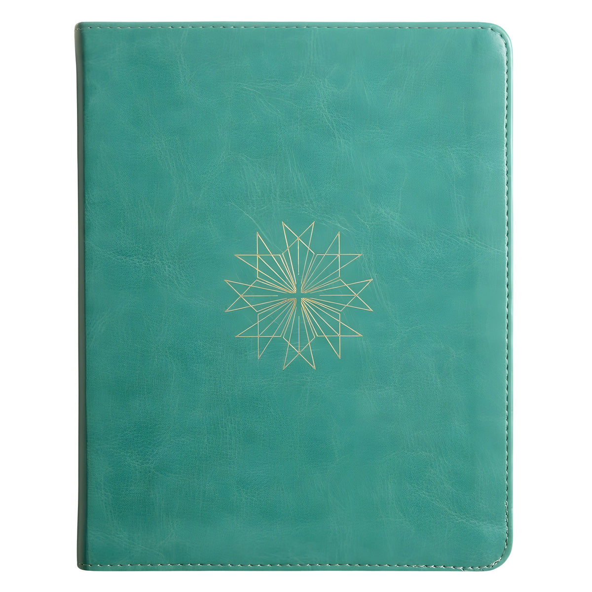ESV Teal Resplendent Cross Design Imitation Leather Single Column Journaling Bible