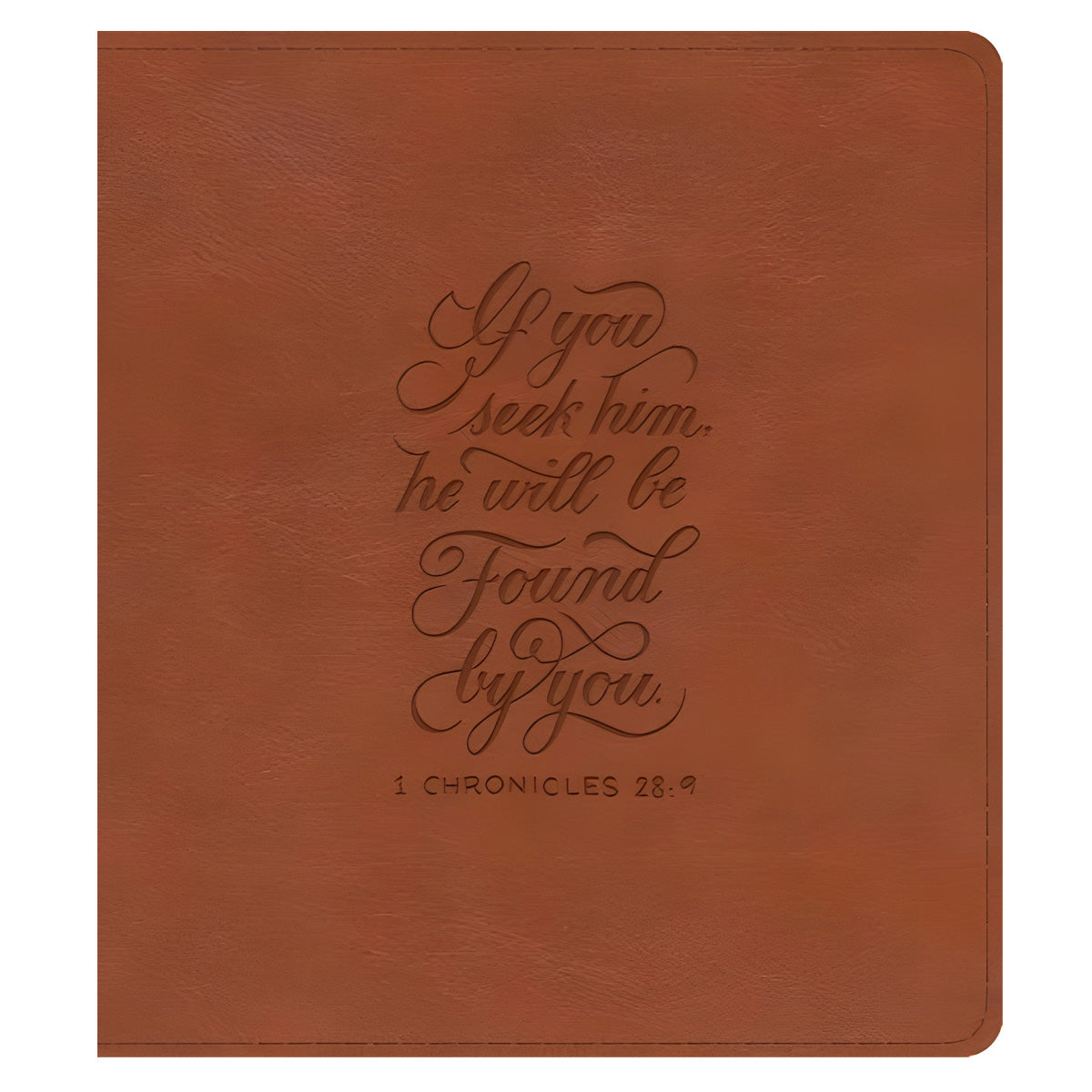 ESV Saddle 1 Chronicles 28:9 Design Imitation Leather Journaling Study Bible