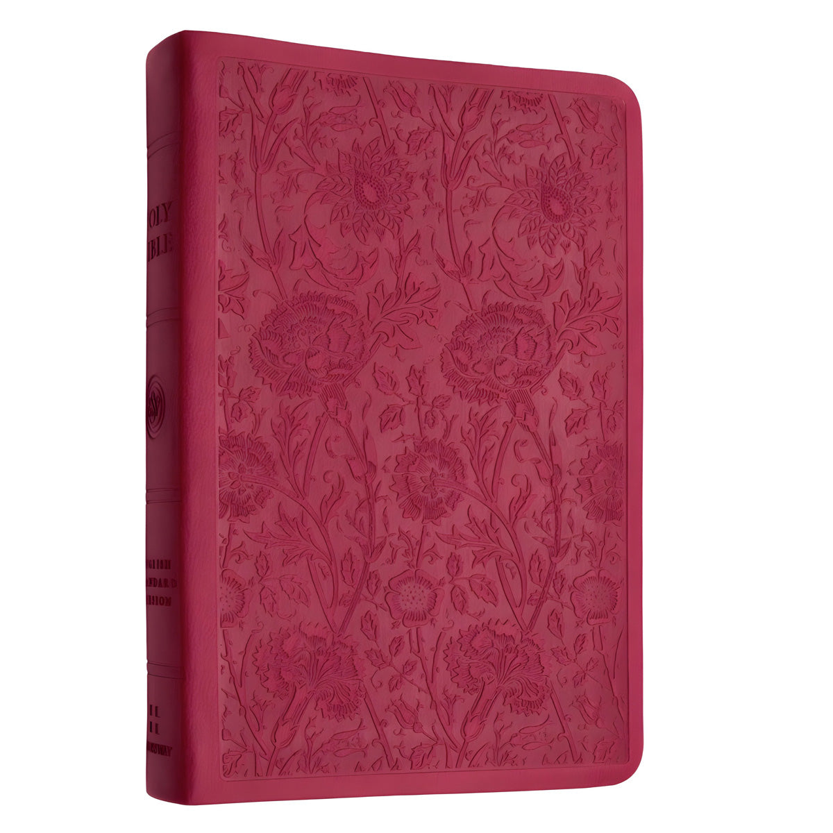 ESV Raspberry Floral Design Imitation Leather Value Compact Bible