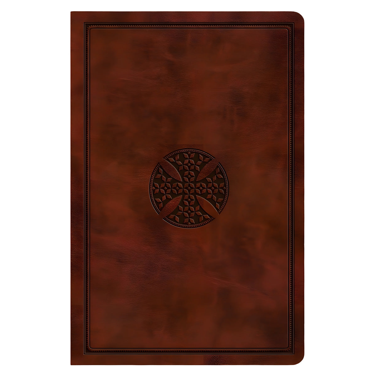 ESV Chestnut Mosaic Cross Design Imitation Leather Value Compact Bible