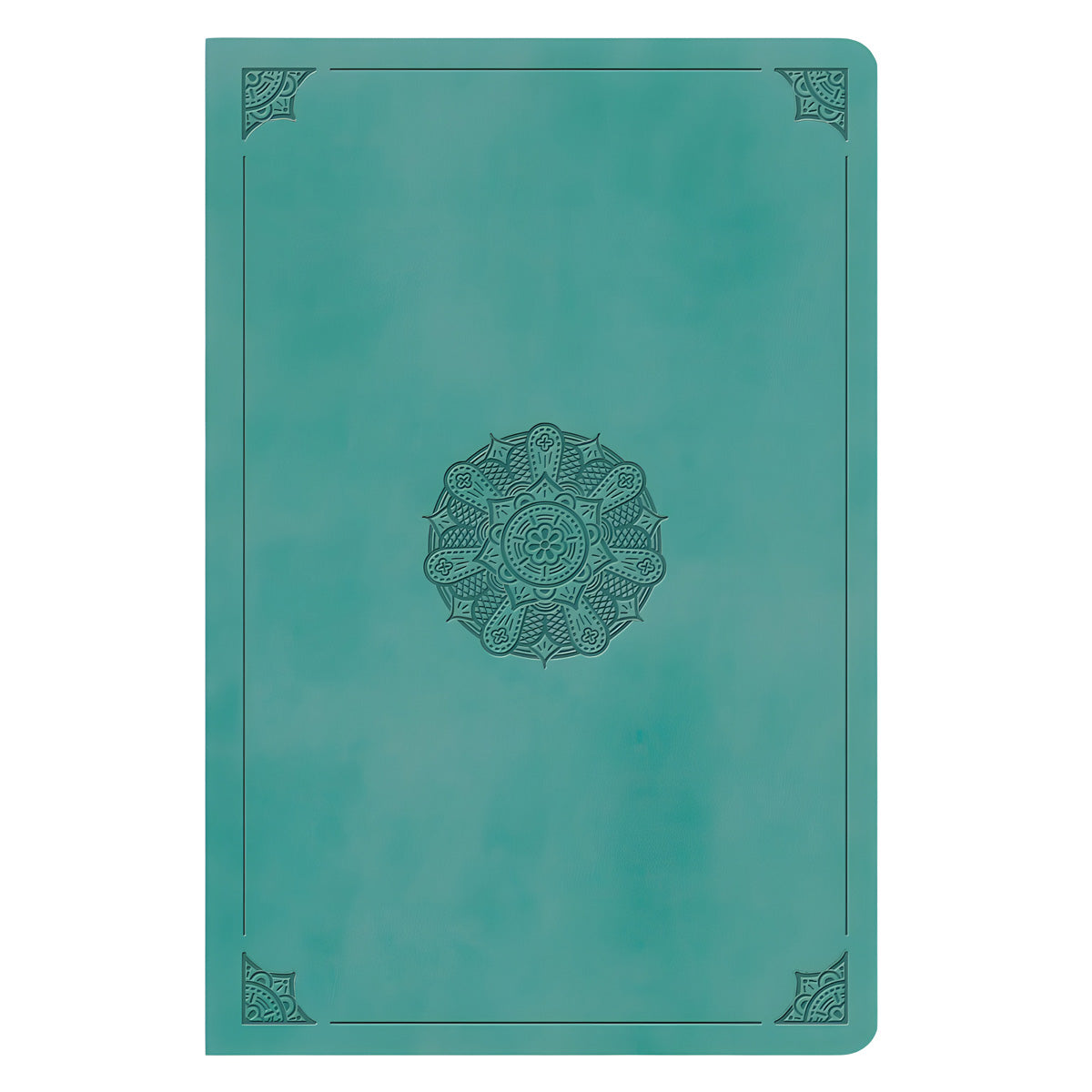ESV Turquoise Emblem Design Imitation Leather Value Compact Bible Red Letter
