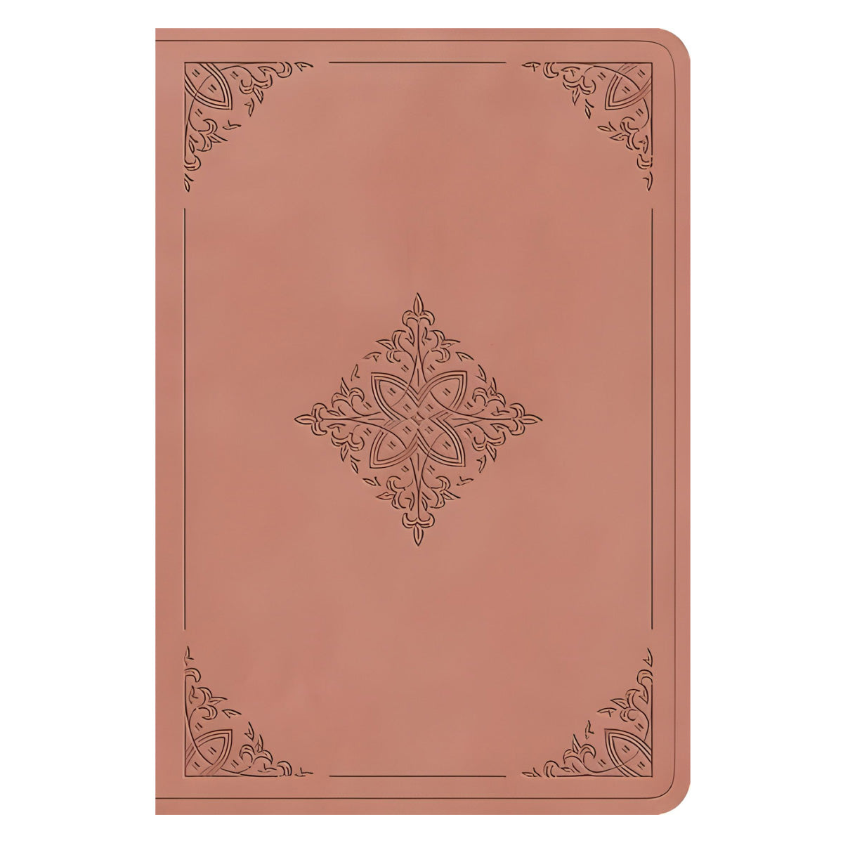 ESV Blush Rose Fleur-de-lis Design Imitation Leather Value Compact Bible Large Print