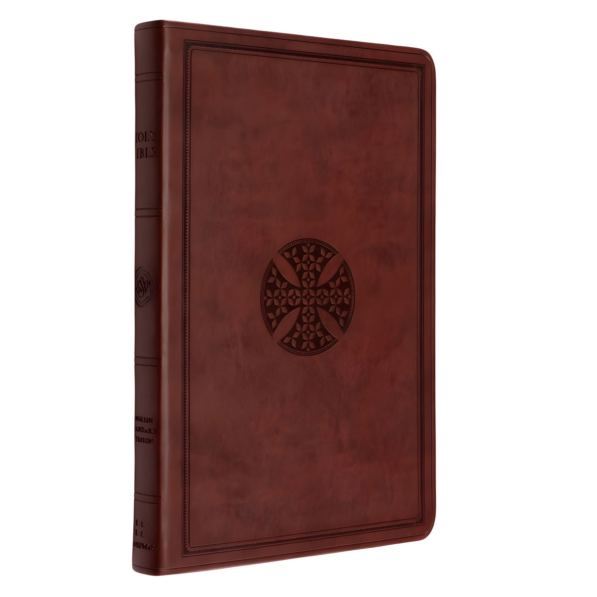 ESV Brown Mosaic Cross Design Imitation Leather Value Thinline Bible