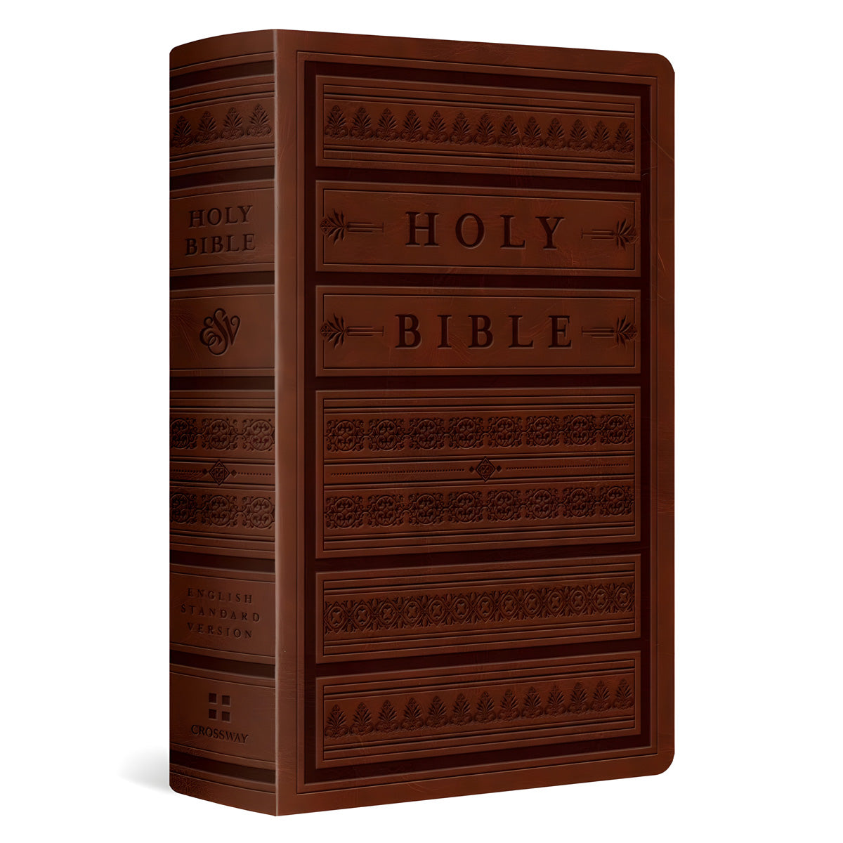 ESV Brown Imitation Leather Personal Size Bible Large Print