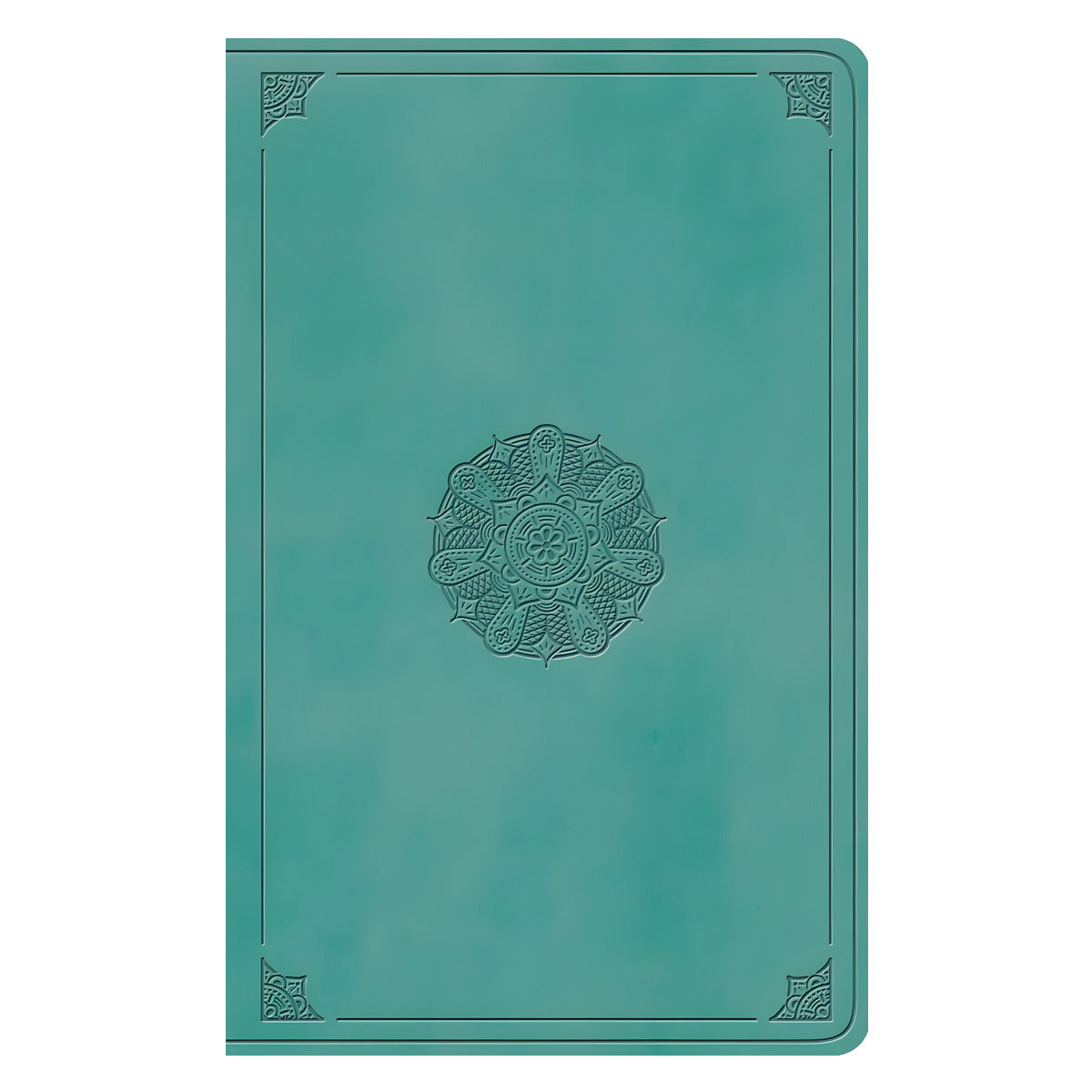 ESV Turquoise Emblem Design Imitation Leather Value Thinline Bible Large Print