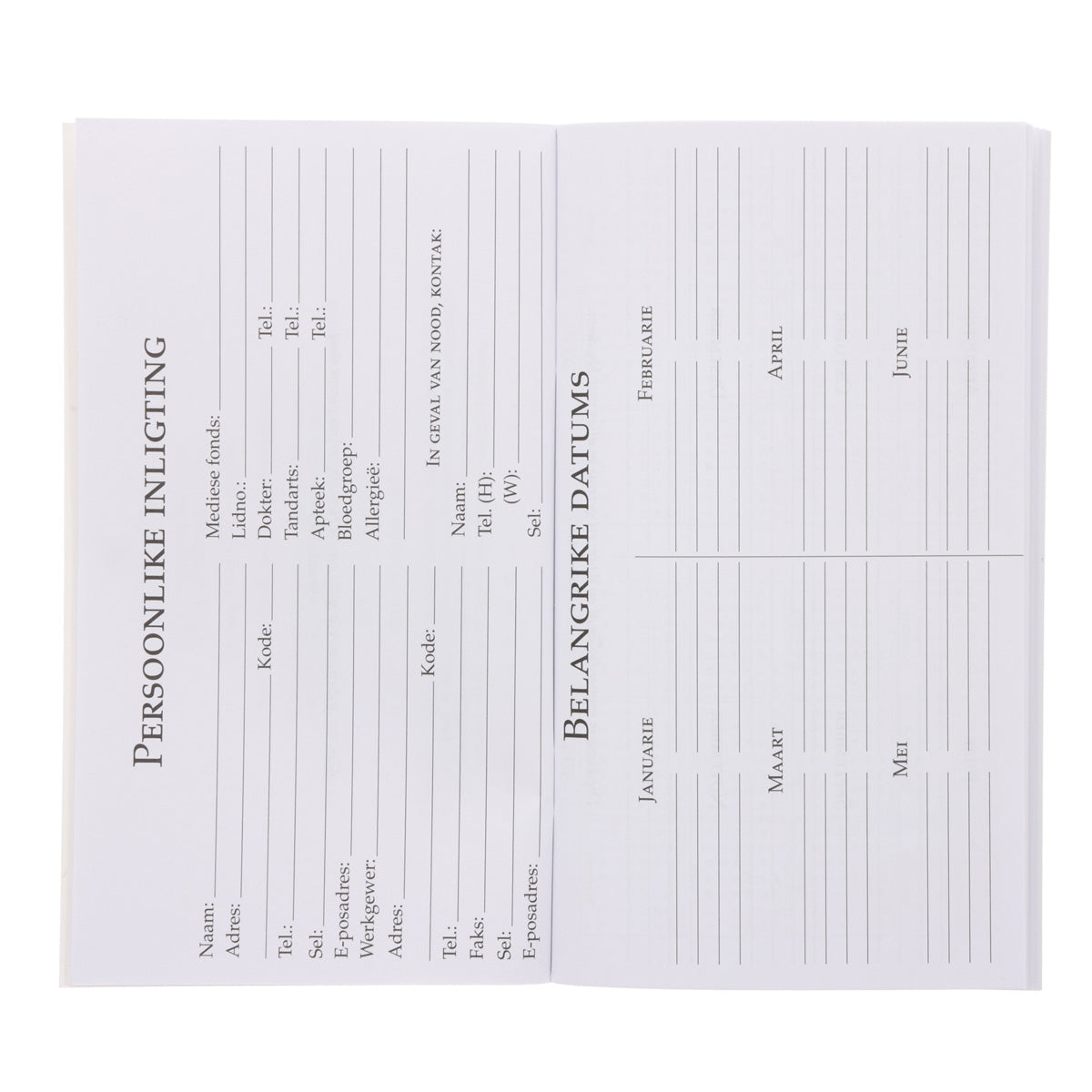 2026 Dagboek - Dagbeplanner - Ek Weet Wat Ek vir Julle Beplan