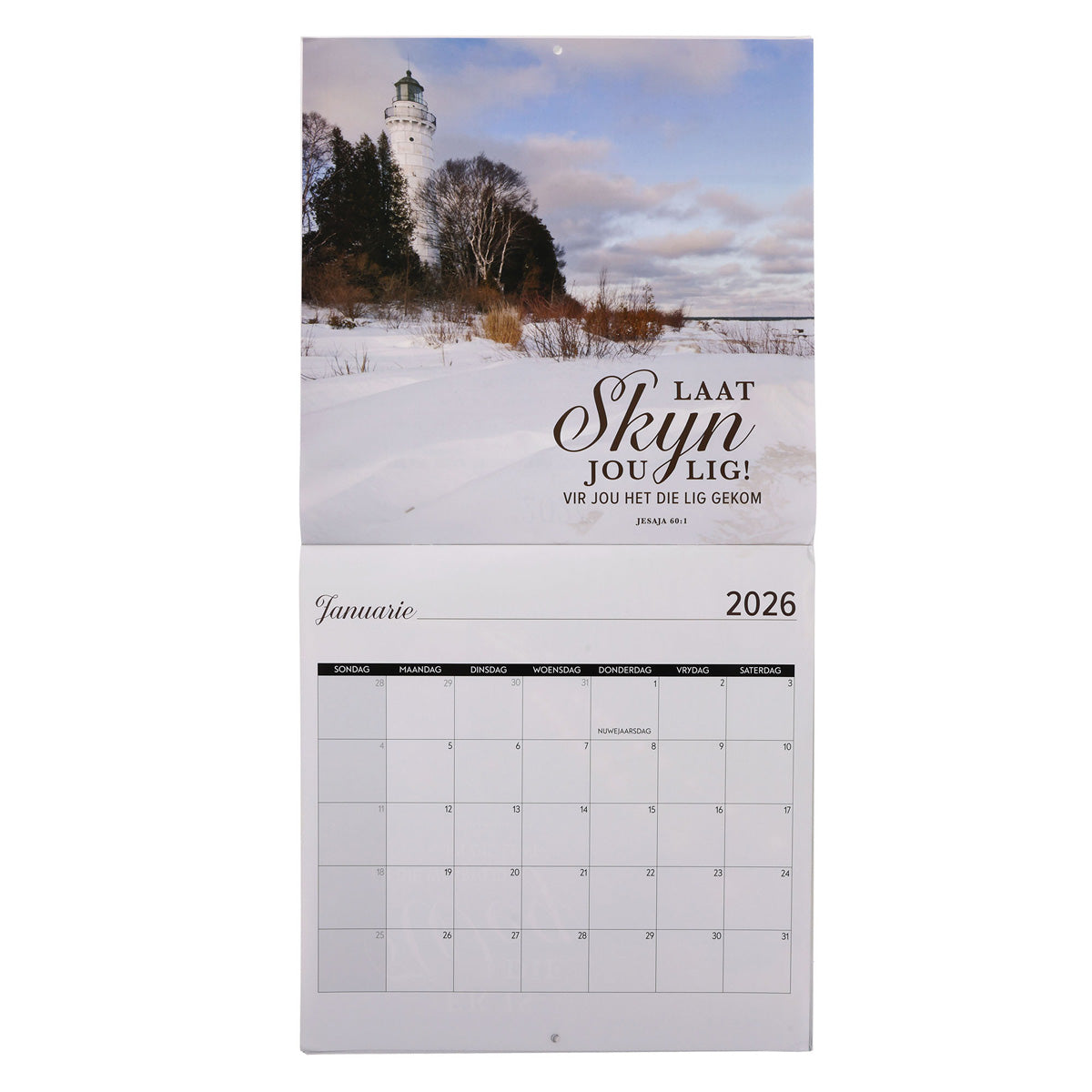 2026 Kalendar - Ek Is die Lig vir die Wêreld