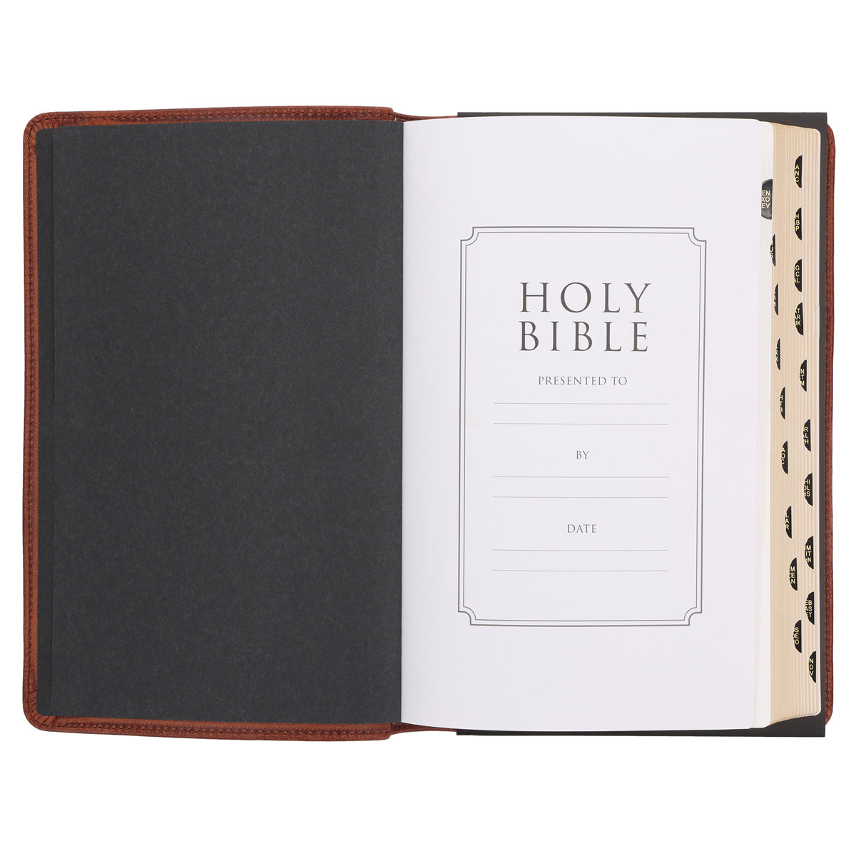 KJV Brown Genuine Leather Flexcover Deluxe Gift Bible Indexed