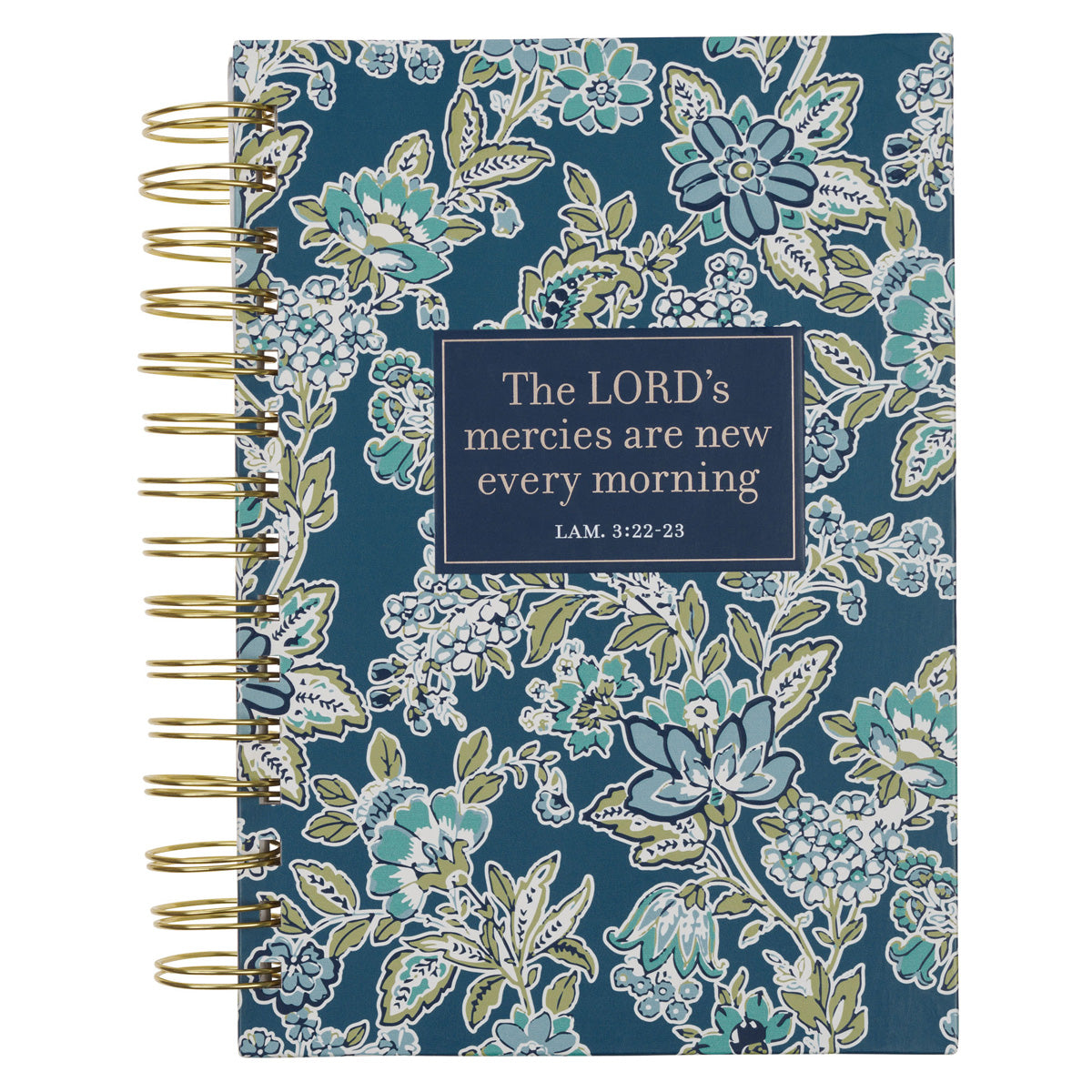 The Lord's Mercies Are New Every Morning Floral Hardcover Wirebound Journal