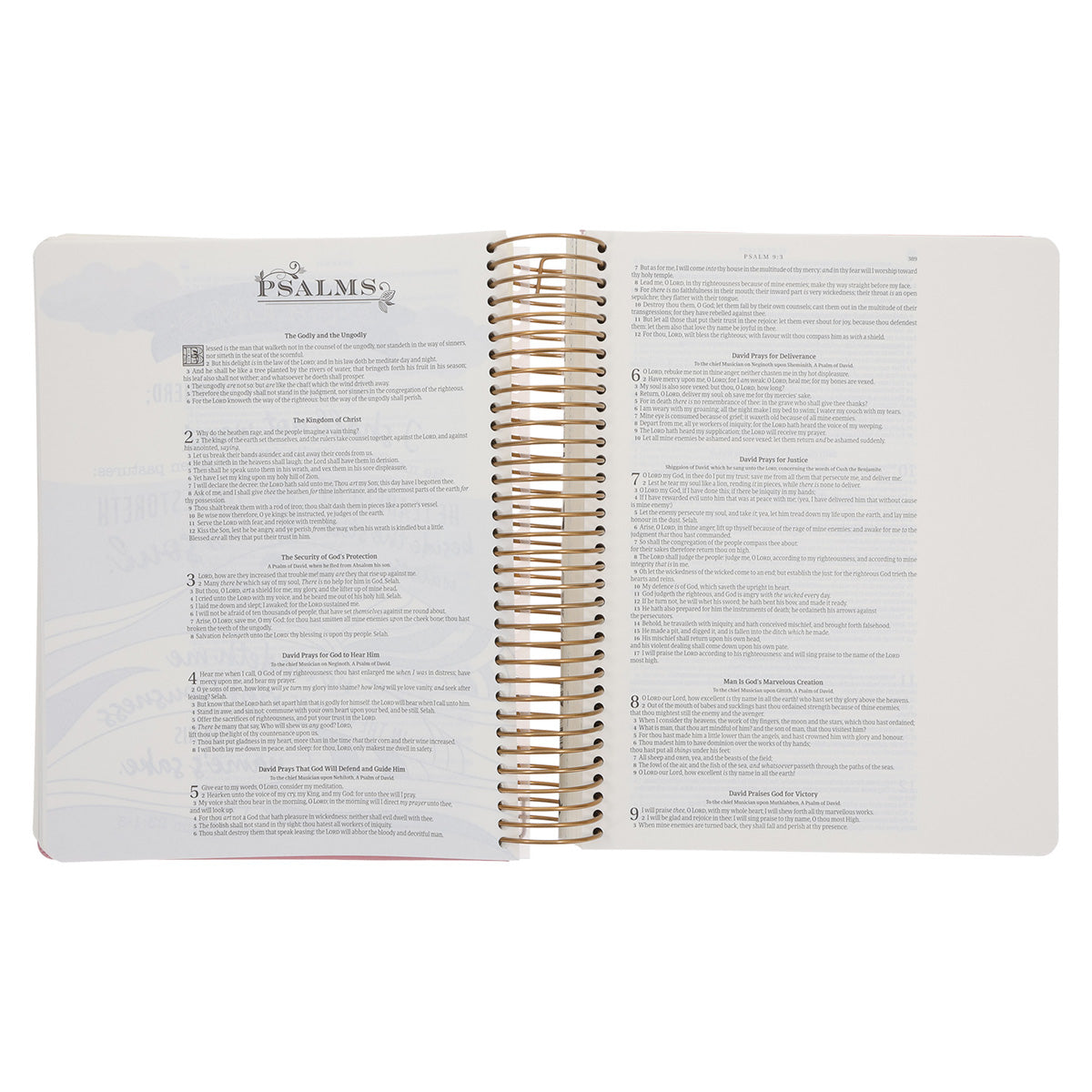 KJV Pink Spiral-Bound Hardcover Faux Leather My Creative Bible Illustrators Edition