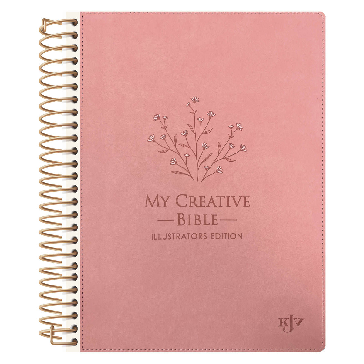 KJV Pink Spiral-Bound Hardcover Faux Leather My Creative Bible Illustrators Edition