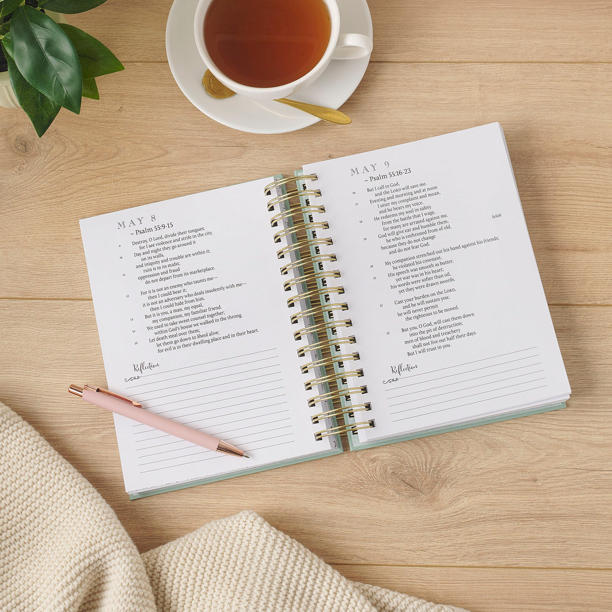 Daily Through the Psalms: A 365-Day Creative Journal (Spiral-Bound)
