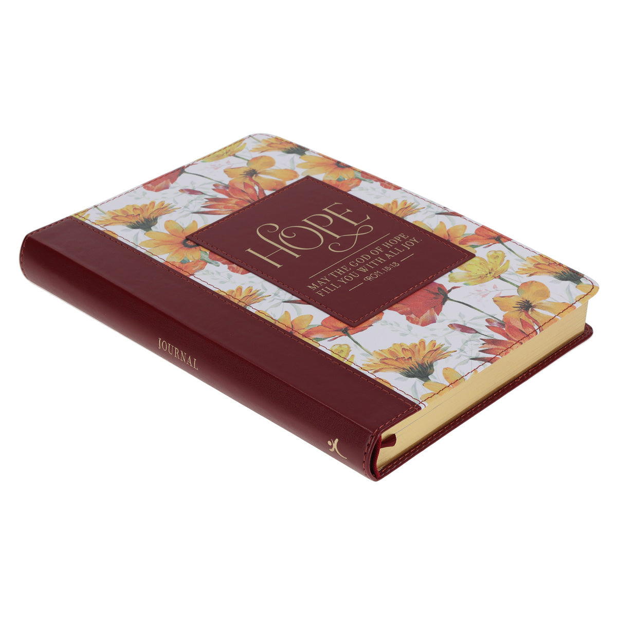 May the God of Hope Fill You with All Joy Faux Leather Journal