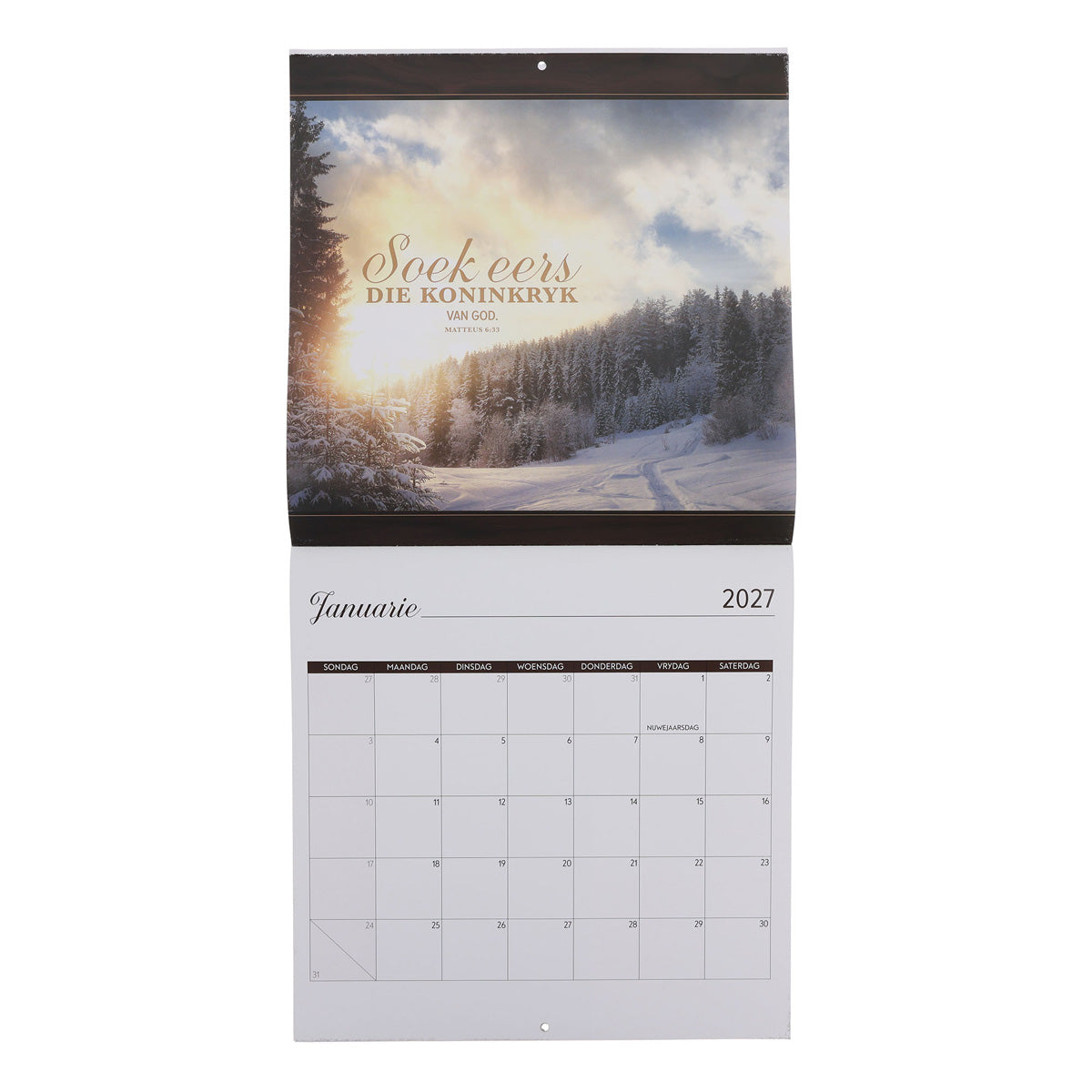 2027 Kalender - U Woord Is 'n Lamp vir My Voete en 'n Lig op My Pad