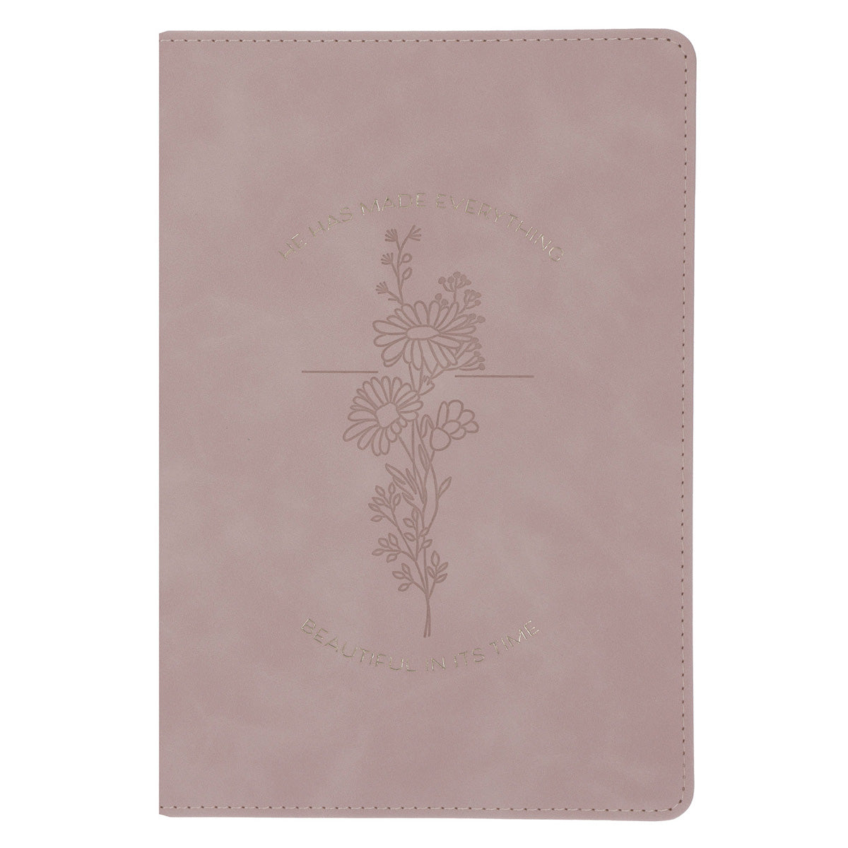 He Has Made Everything Beautiful in Its Time Pink Faux Leather Journal