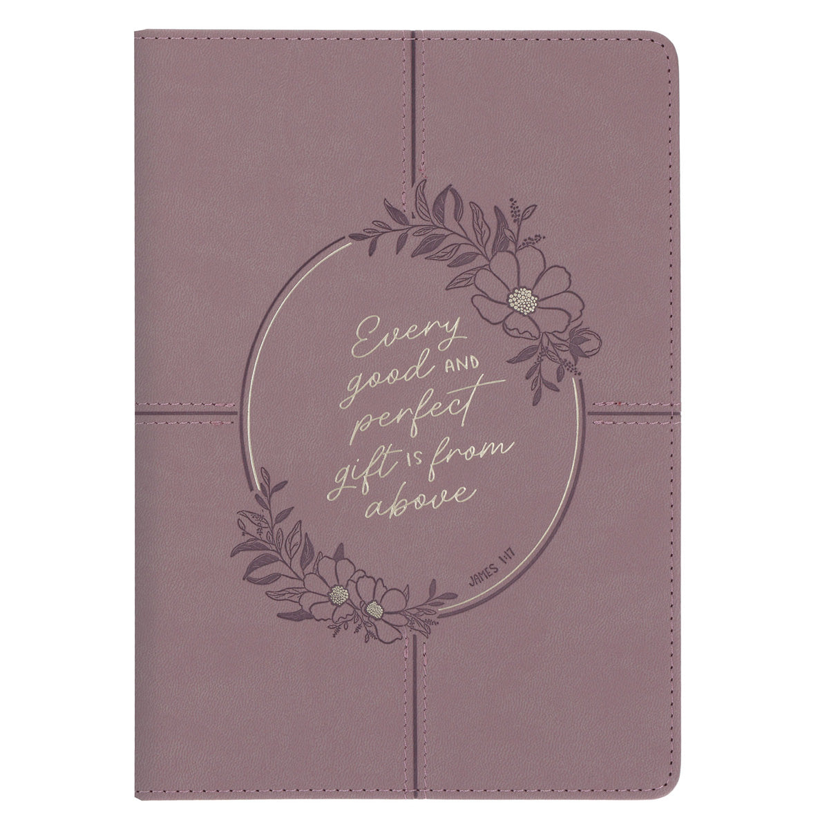 Every Good and Perfect Gift Is from Above Purple Faux Leather Journal