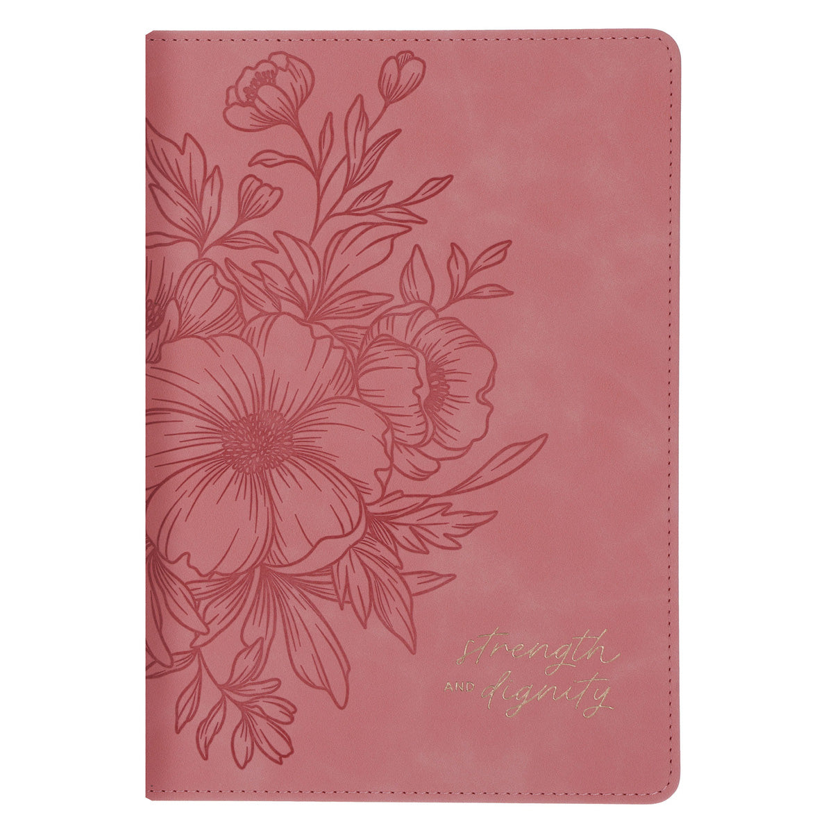 Strength and Dignity Pink Faux Leather Journal